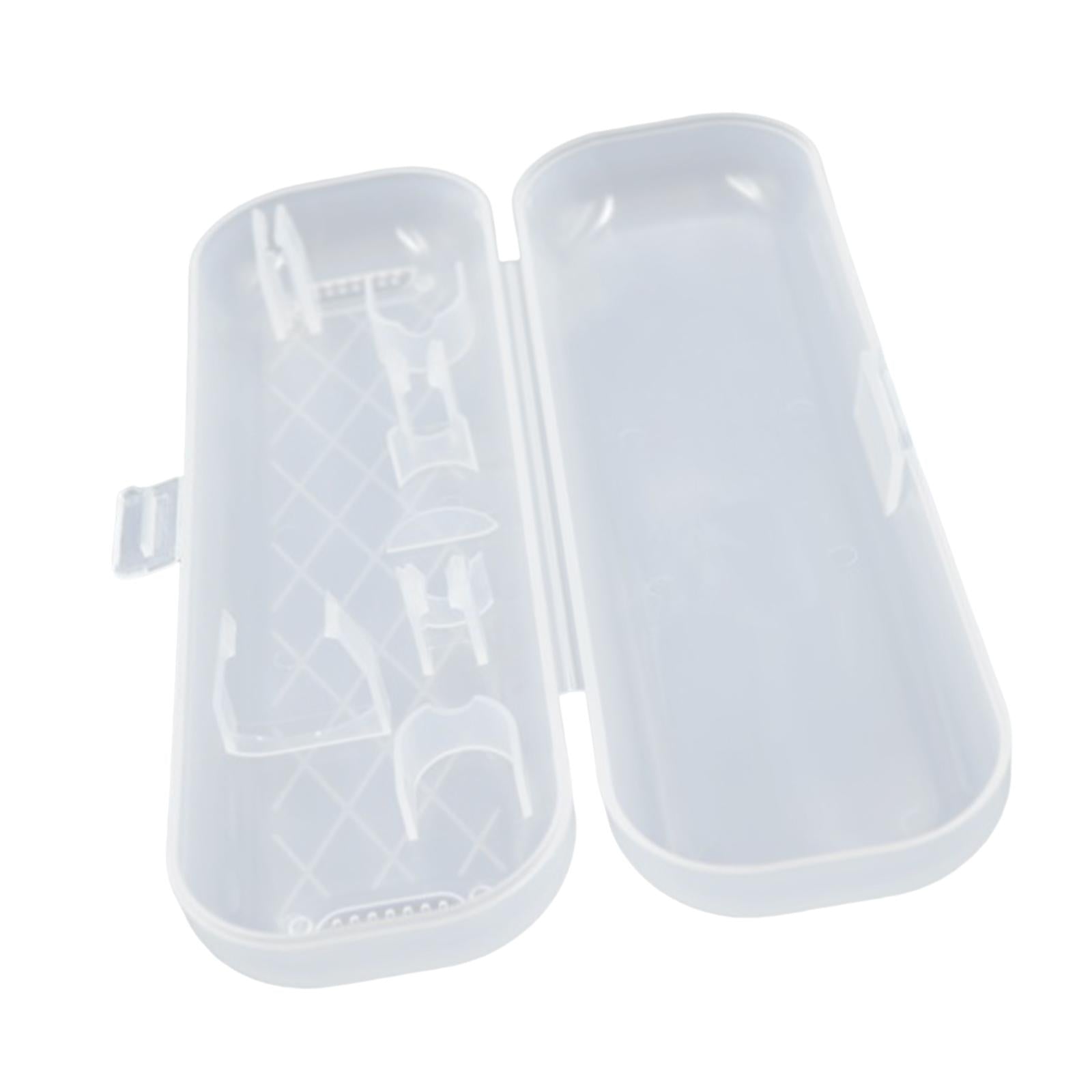 2xToothbrush Travel Case Protective Cover Compact Portable Holder for Bathroom Transparent