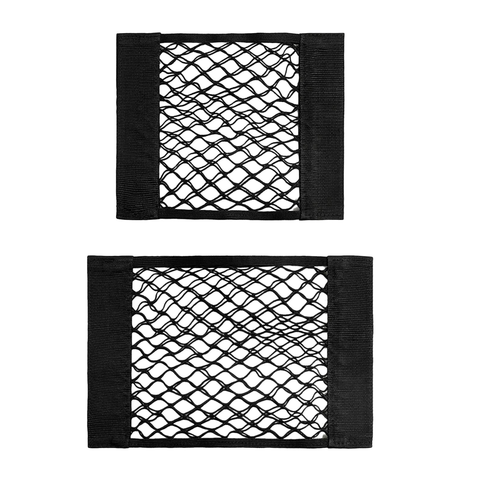 3xRV Storage Mesh Net with Tape Stickers RV Netting Pocket for Boats Trunk Car 25cmx30cm