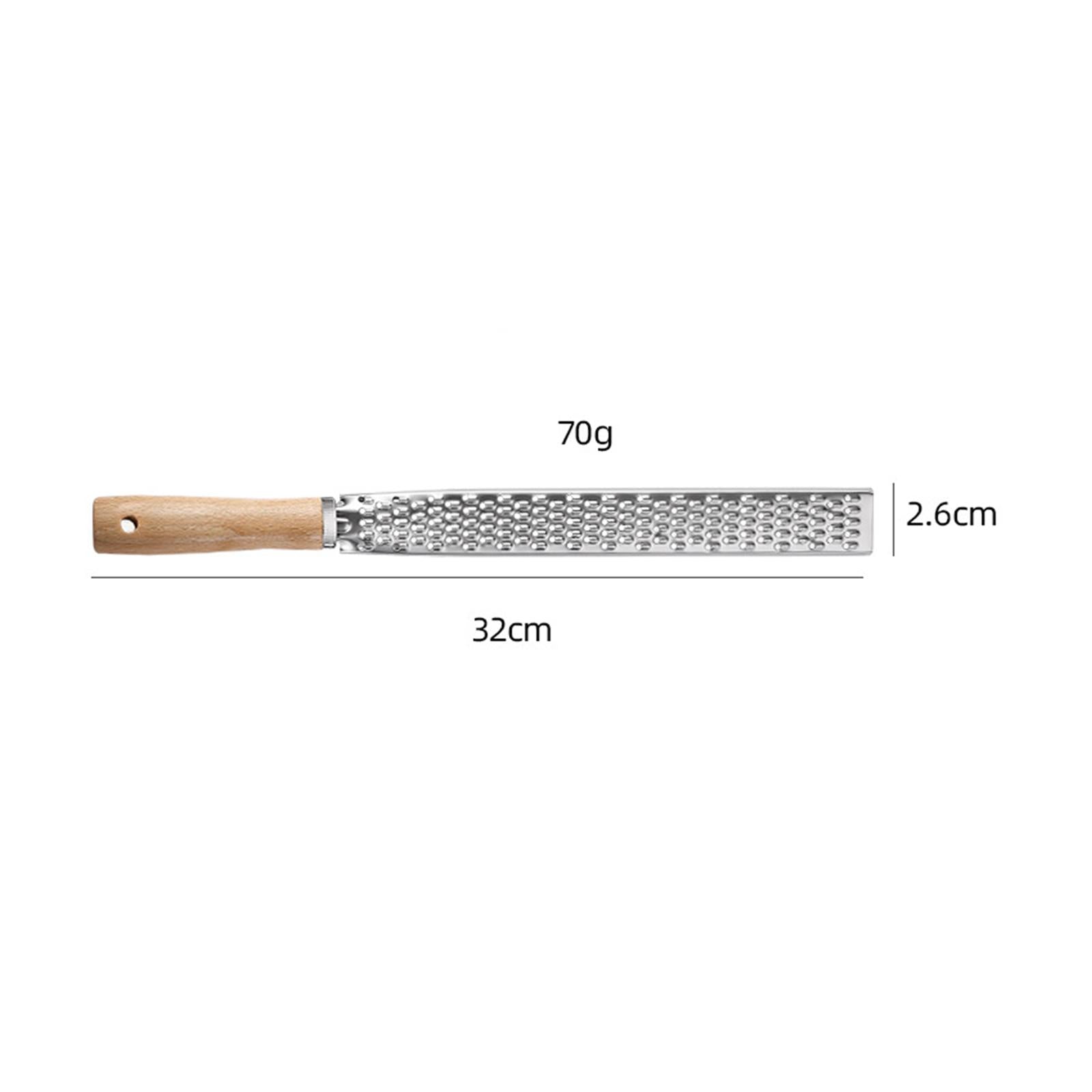 2xKitchen Grater Orange Zester Safe Zester Grater for Cucumber Potatoes Onions Wooden Handle
