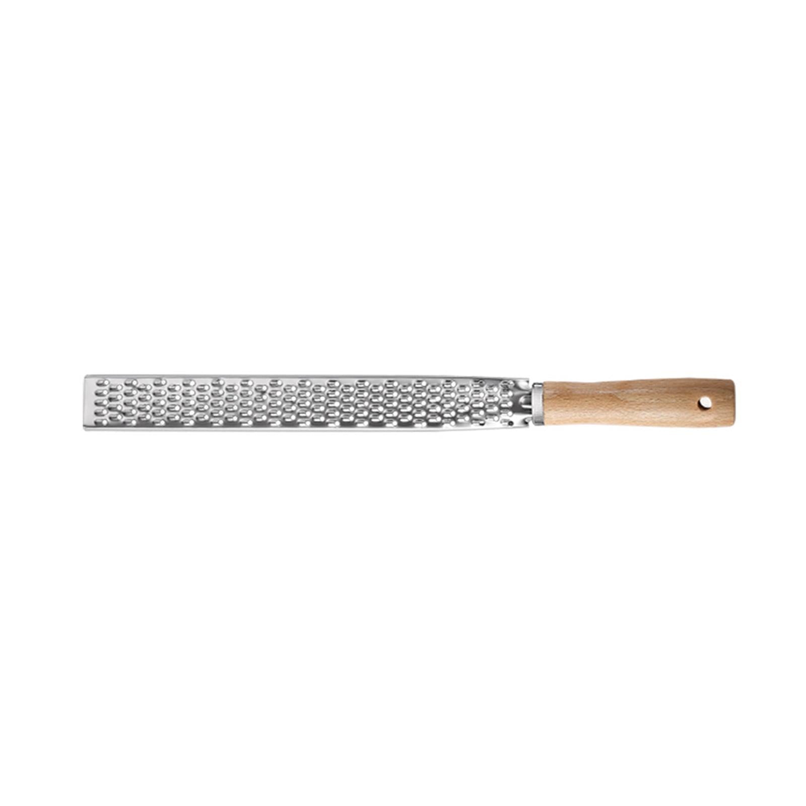 2xKitchen Grater Orange Zester Safe Zester Grater for Cucumber Potatoes Onions Wooden Handle