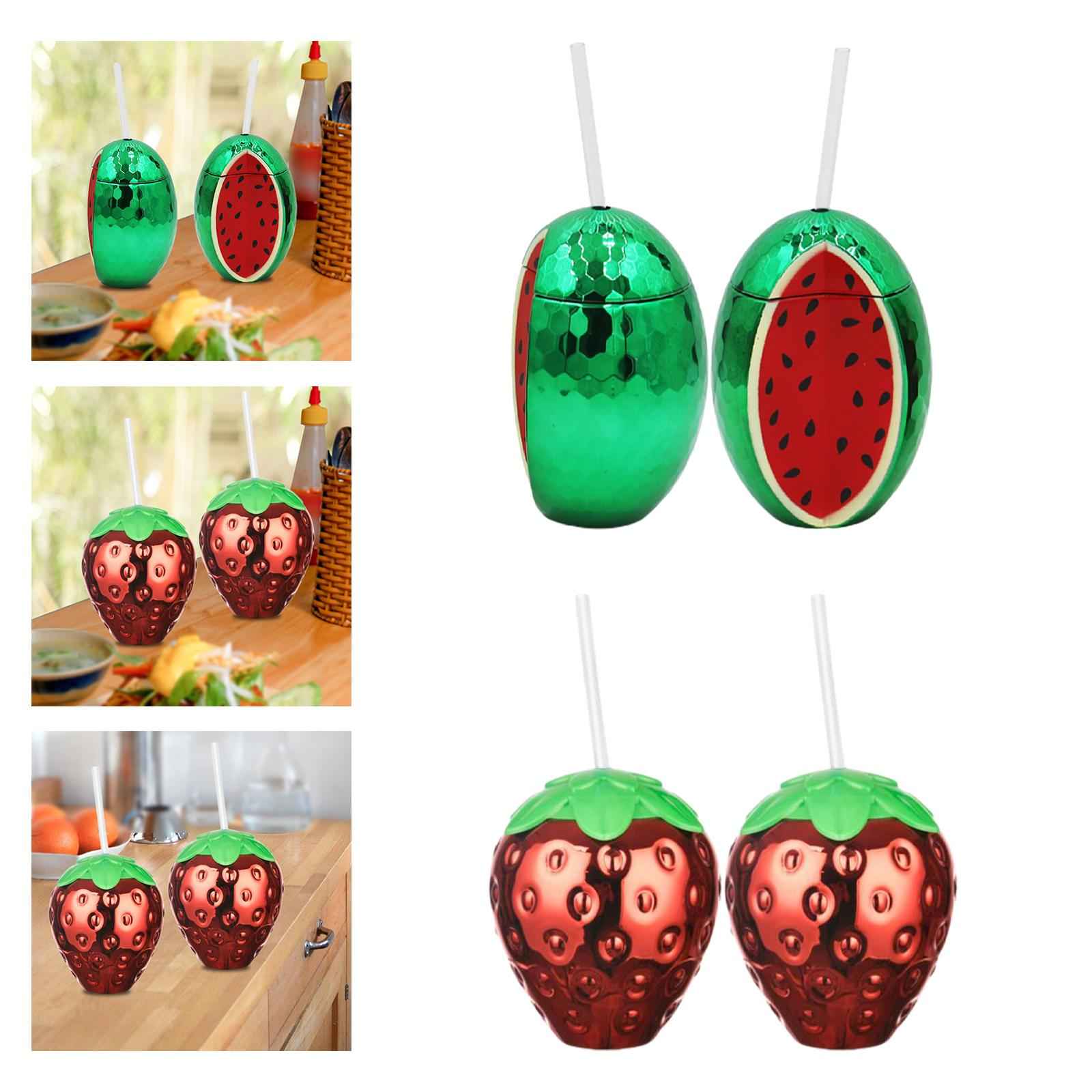 2Pcs Party Drink Cup Fun Novelty Water Bottle for Celebration Camping Picnic Watermelon