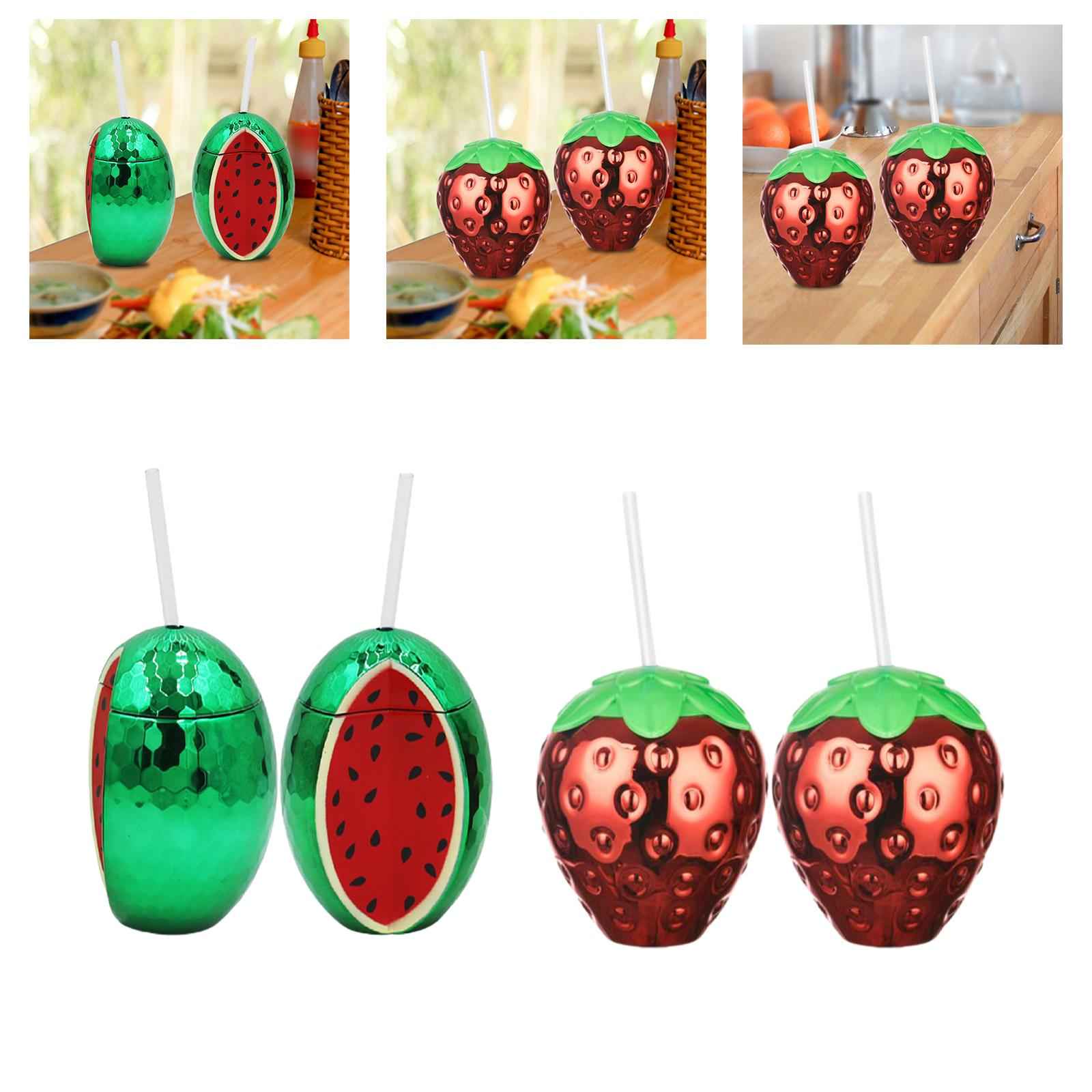 2Pcs Party Drink Cup Fun Novelty Water Bottle for Celebration Camping Picnic Watermelon