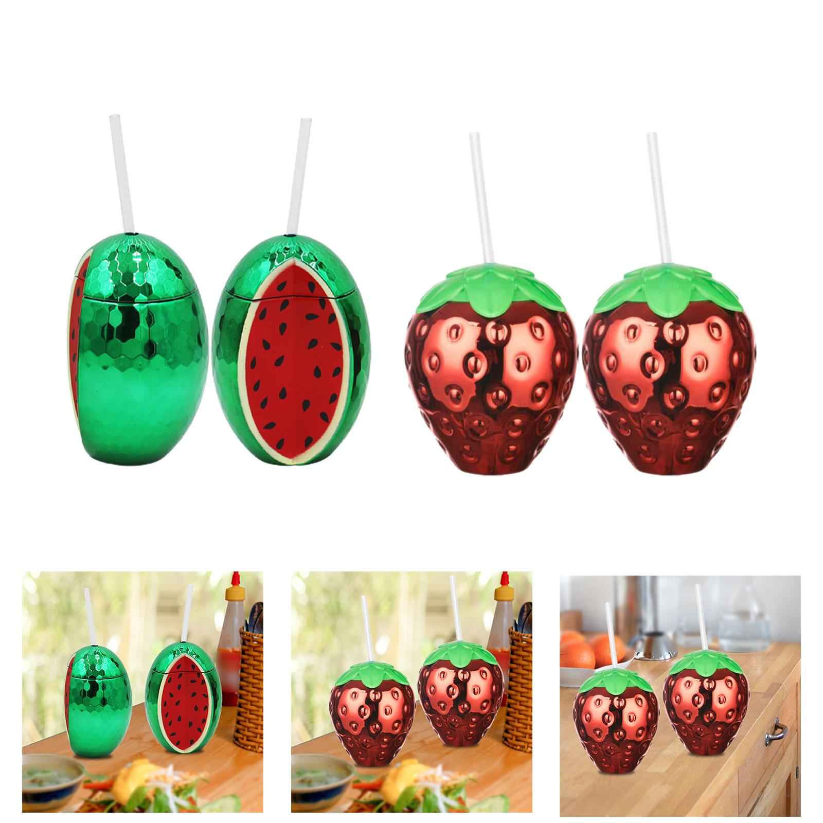 2Pcs Party Drink Cup Fun Novelty Water Bottle for Celebration Camping Picnic Watermelon