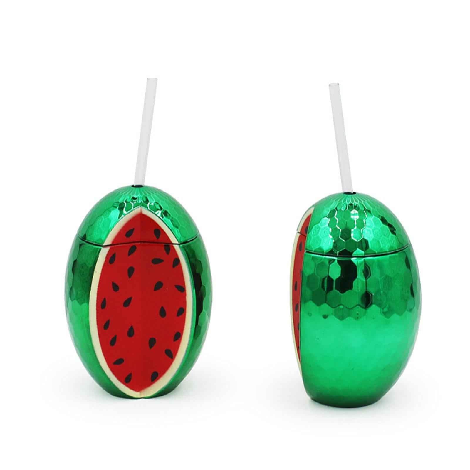 2Pcs Party Drink Cup Fun Novelty Water Bottle for Celebration Camping Picnic Watermelon