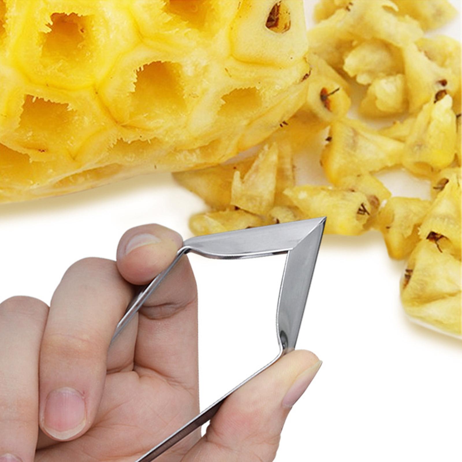 4xPineapple Eye Remover Household Stainless Steel Kitchen Tool Pineapple Corer