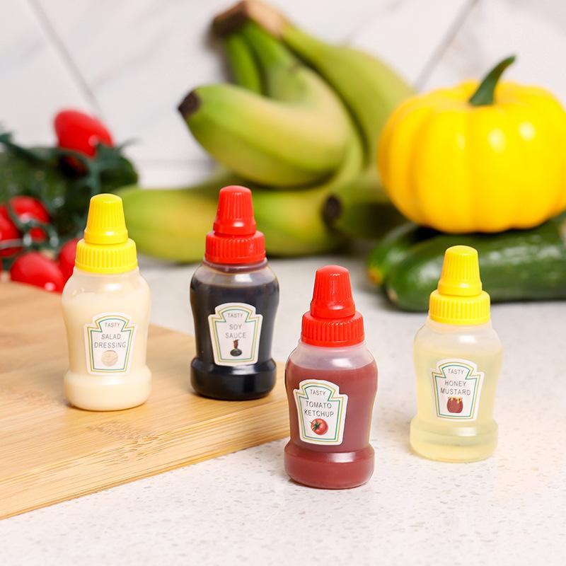 5xMini Tomato Ketchup Bottle Containers Bottle for Kitchen BBQ Outdoor soy and salad