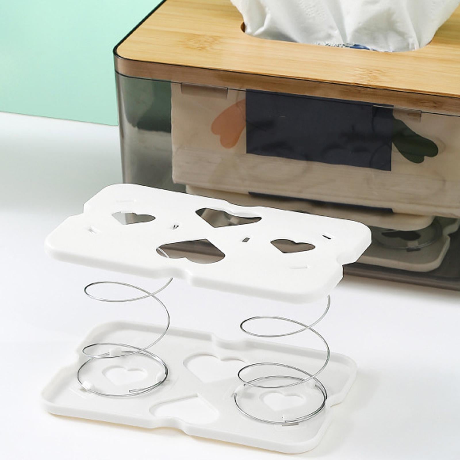 4xPlastic Spring Loaded Lifting Spring Tissue Holder for Family Toilet Bedroom