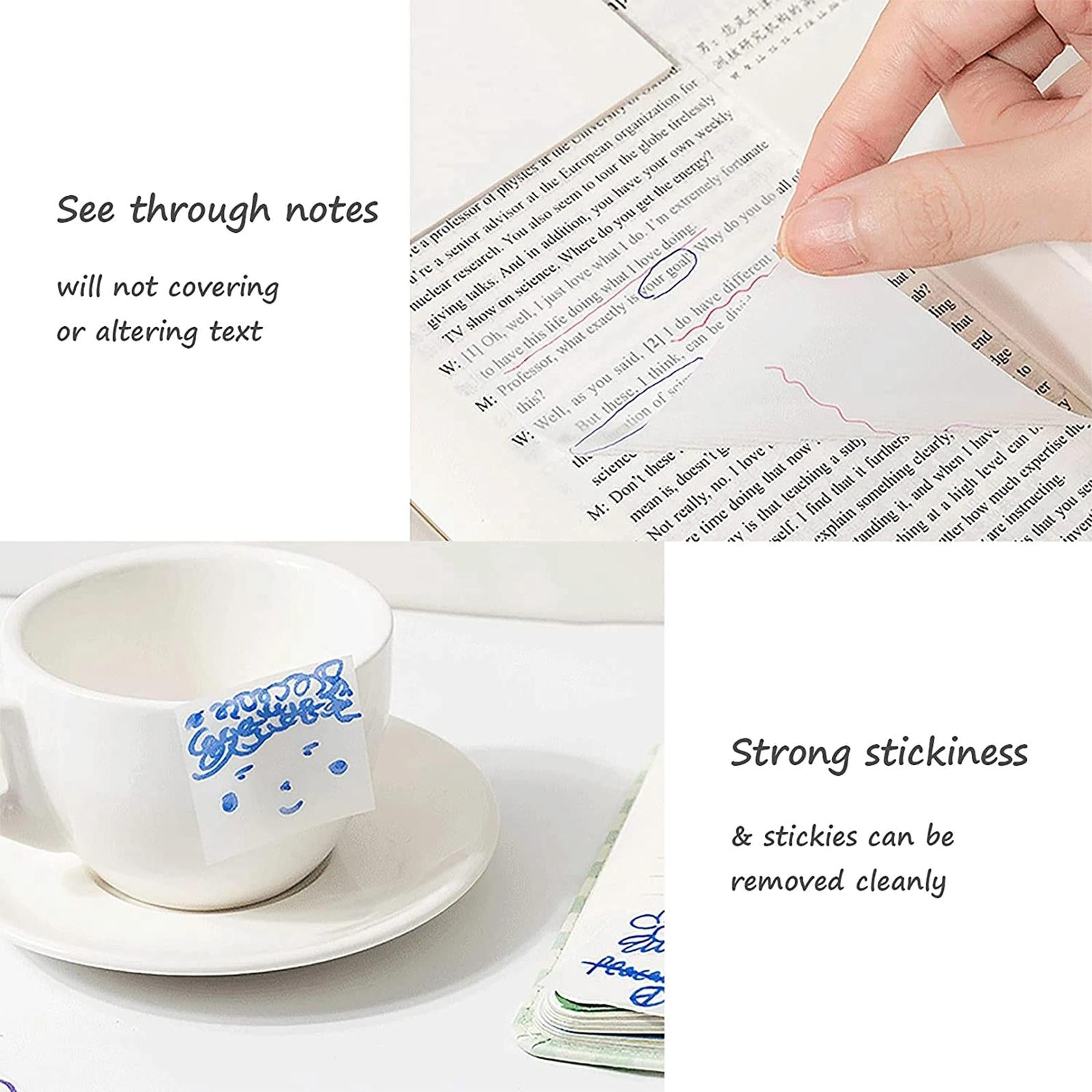 4x50 Sheets Sticky Notes Writing Sticky Note Pads for Folders Catalogs Journal M