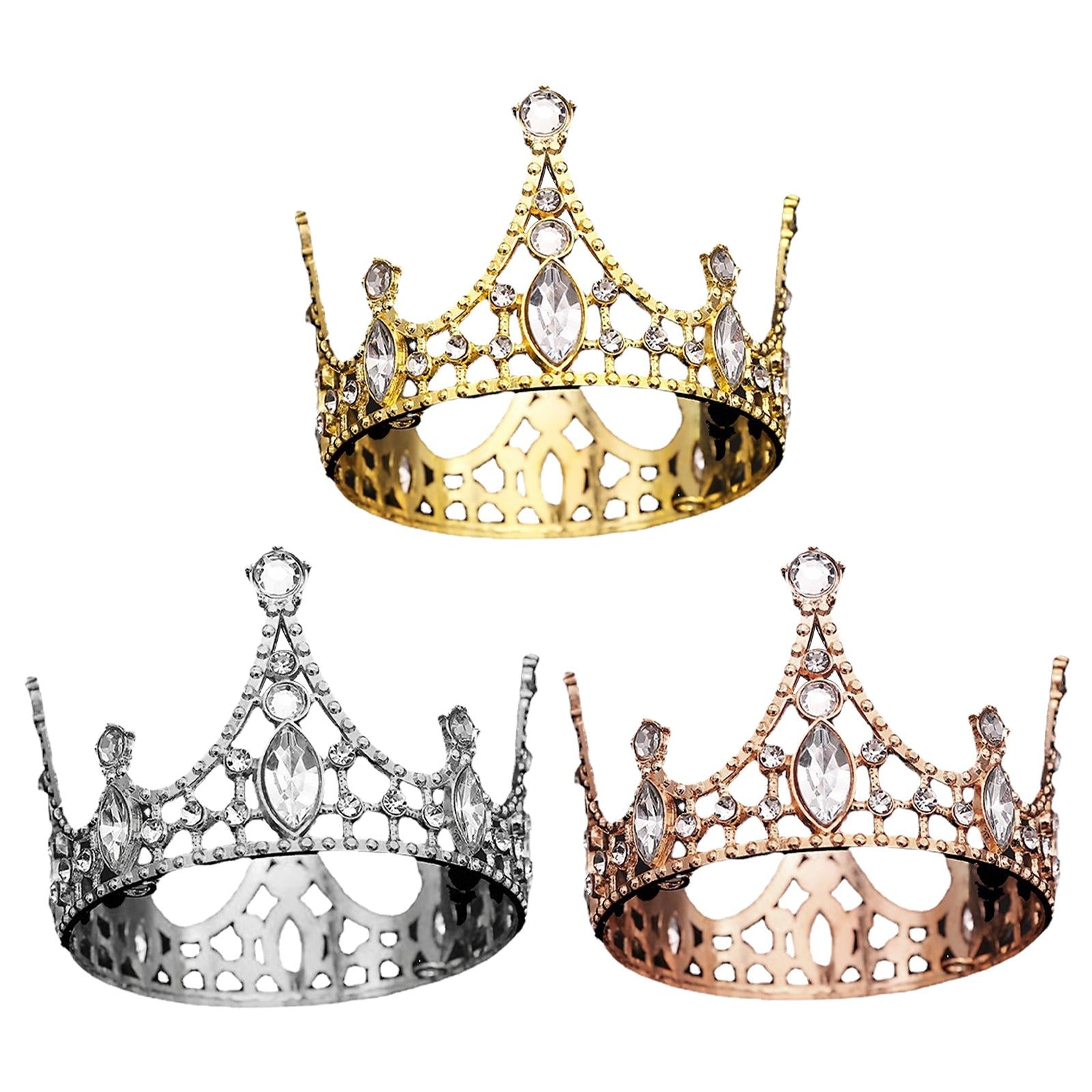 5xHairband Tiaras Modern Tiaras Headpieces for Themed Parties Wedding Birthday gold