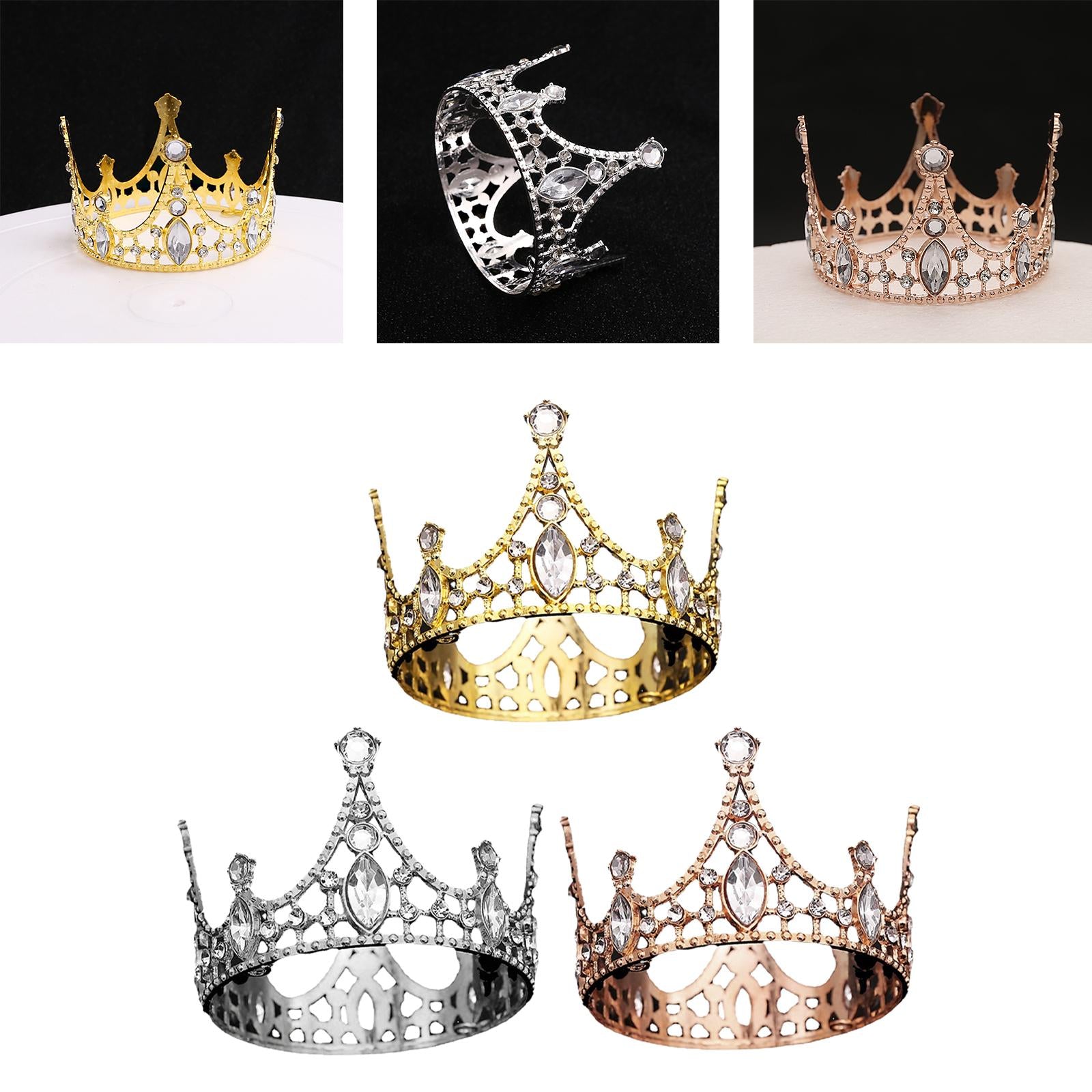 5xHairband Tiaras Modern Tiaras Headpieces for Themed Parties Wedding Birthday gold