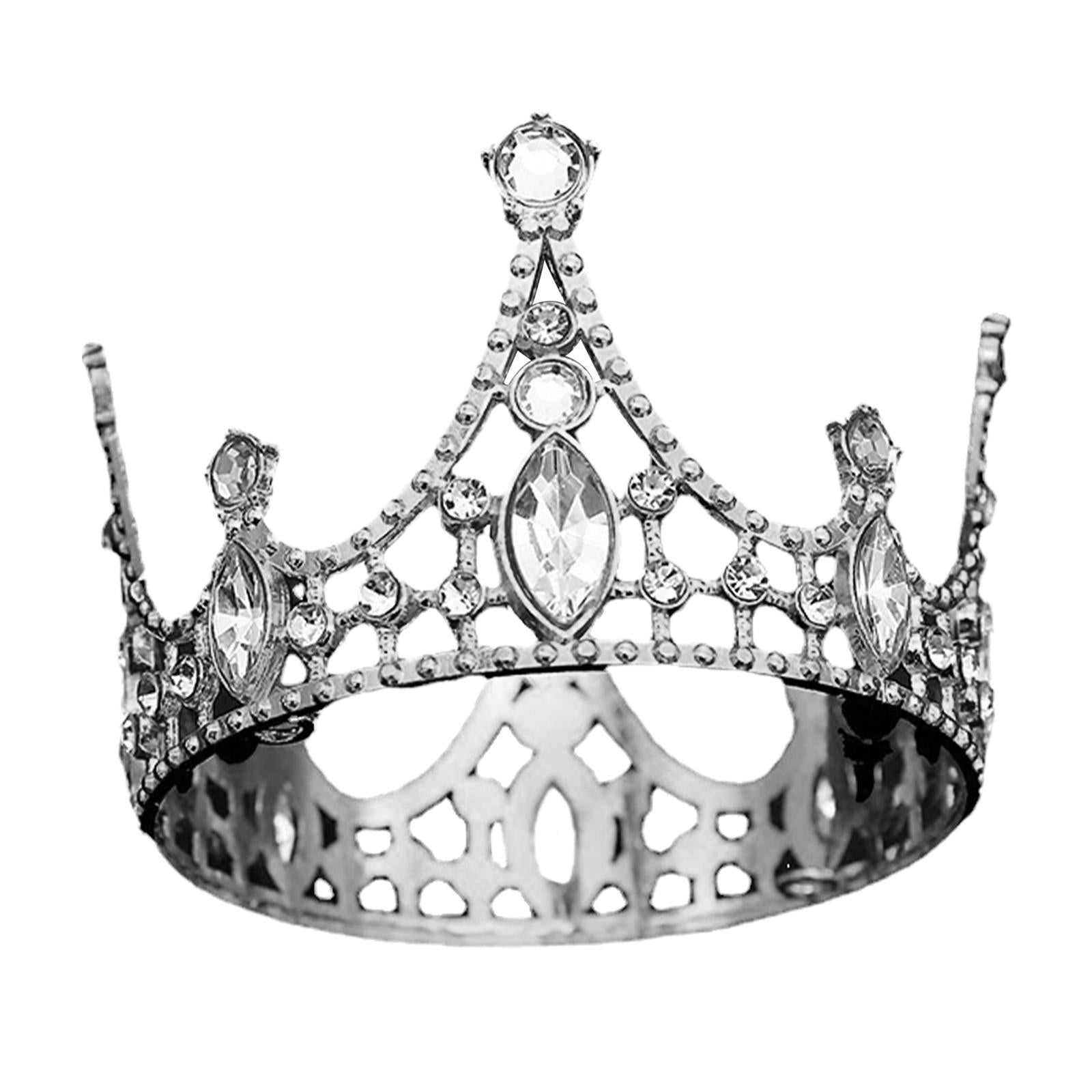 3xHairband Tiaras Modern Tiaras Headpieces for Themed Parties Wedding Birthday silver