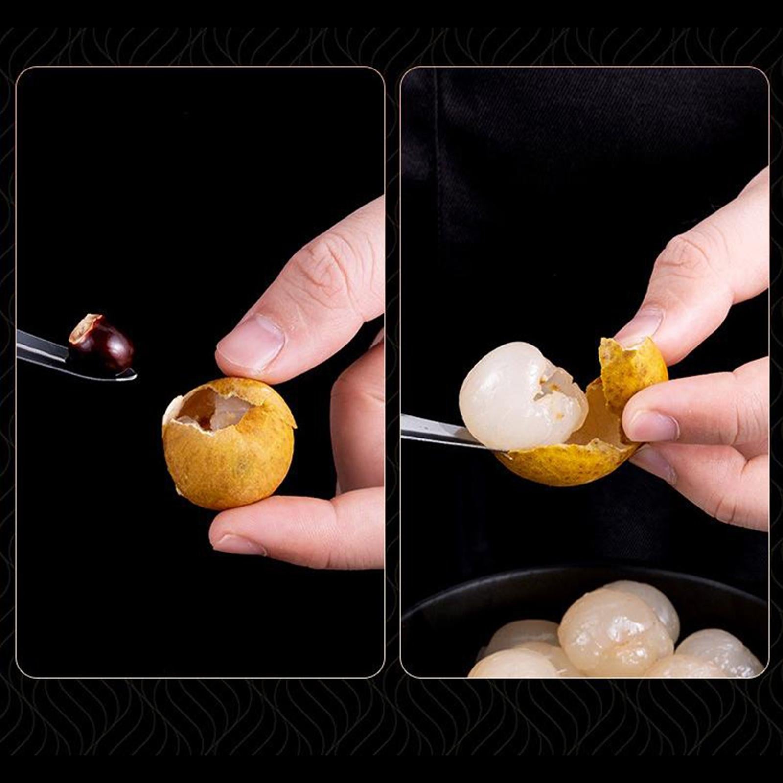 3xLychee Corer Multifunction Chili Pepper Corer Fruit Core Remover for Kitchen