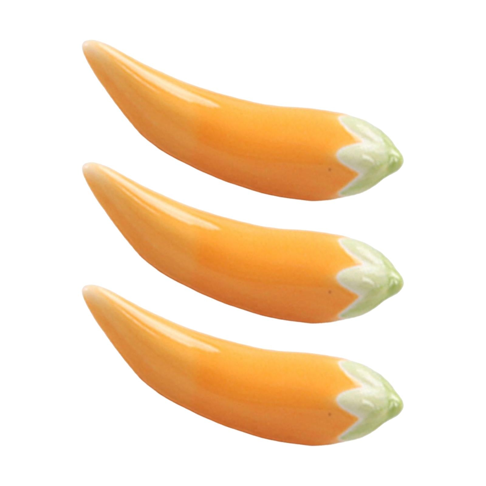 4x3 Pieces Chopstick Rest Chopsticks Utensil Cutlery Stand for Home Spoon Fork Orange