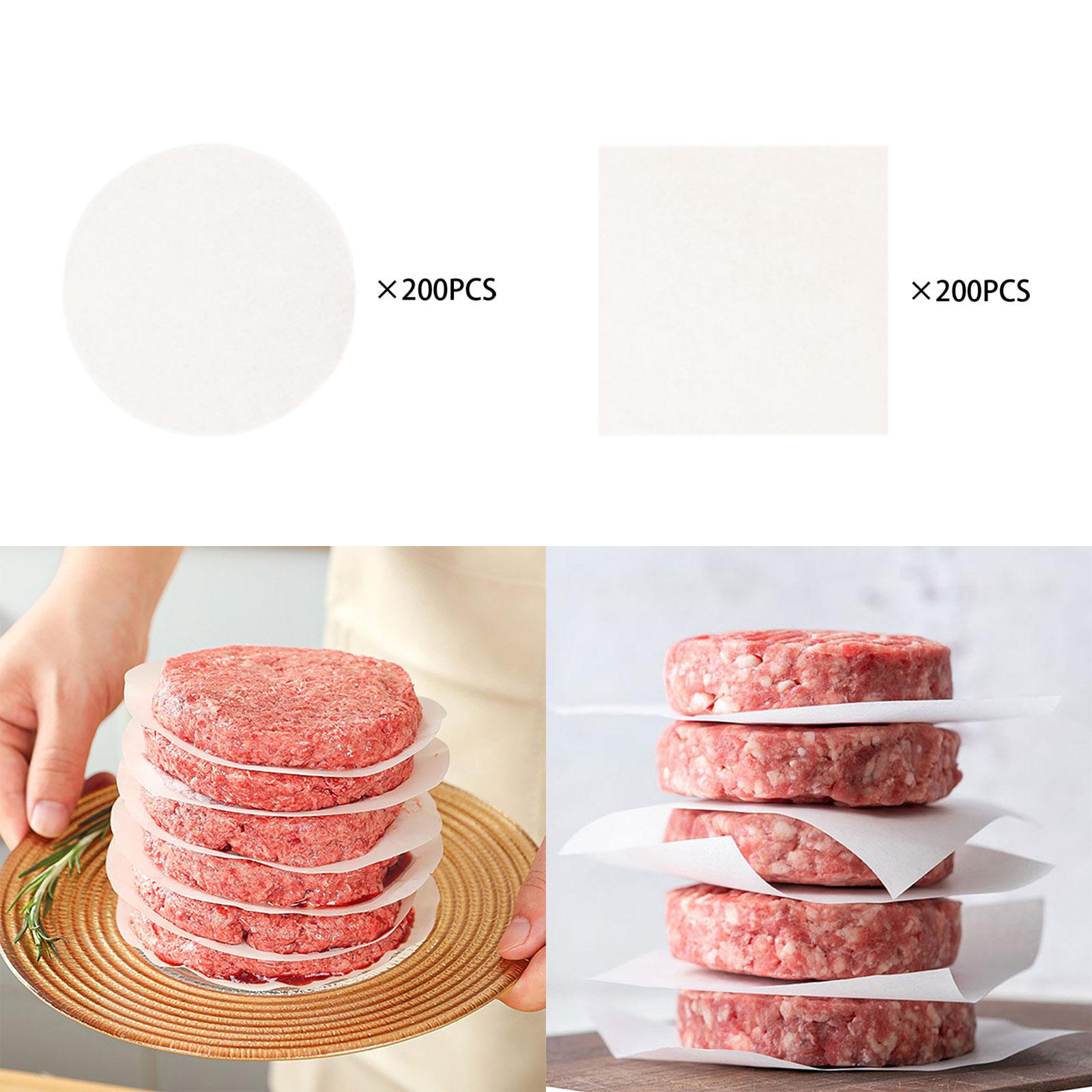 4x200 Pieces Hamburger Patty paper portable air Fryer Paper for Oven BBQ Cookie Round