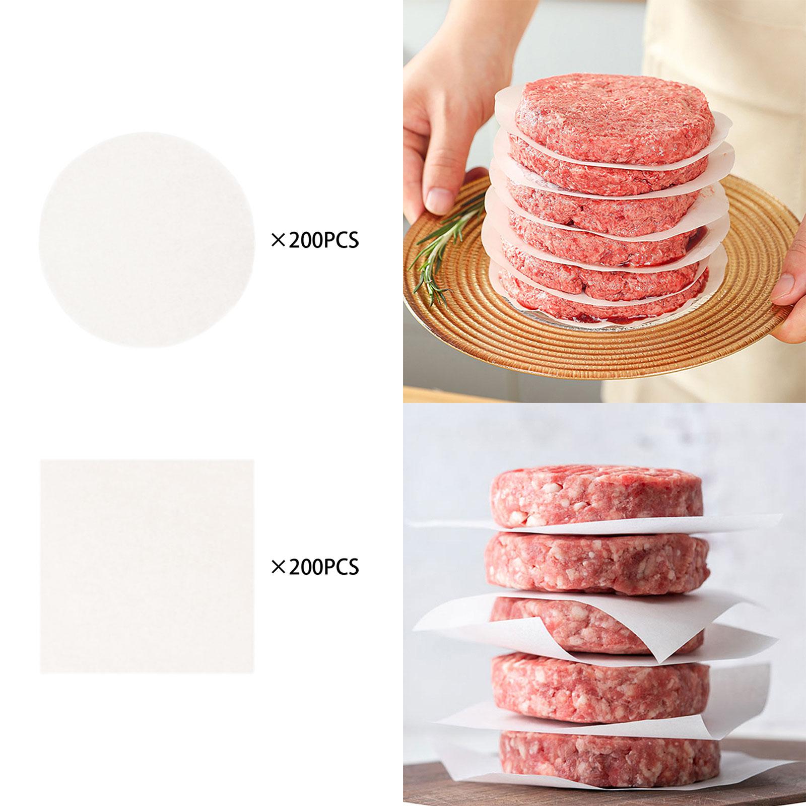 2x200 Pieces Hamburger Patty paper portable air Fryer Paper for Oven BBQ Cookie Round