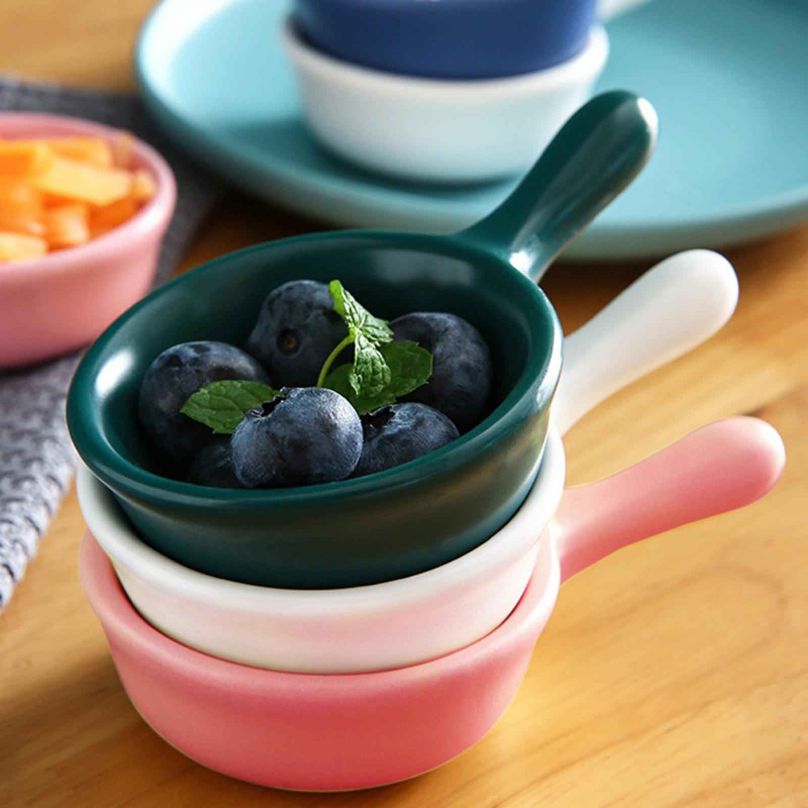 Sauce Dish Ceramic Portable Condiment Container for Seasoning Picnic Small pink