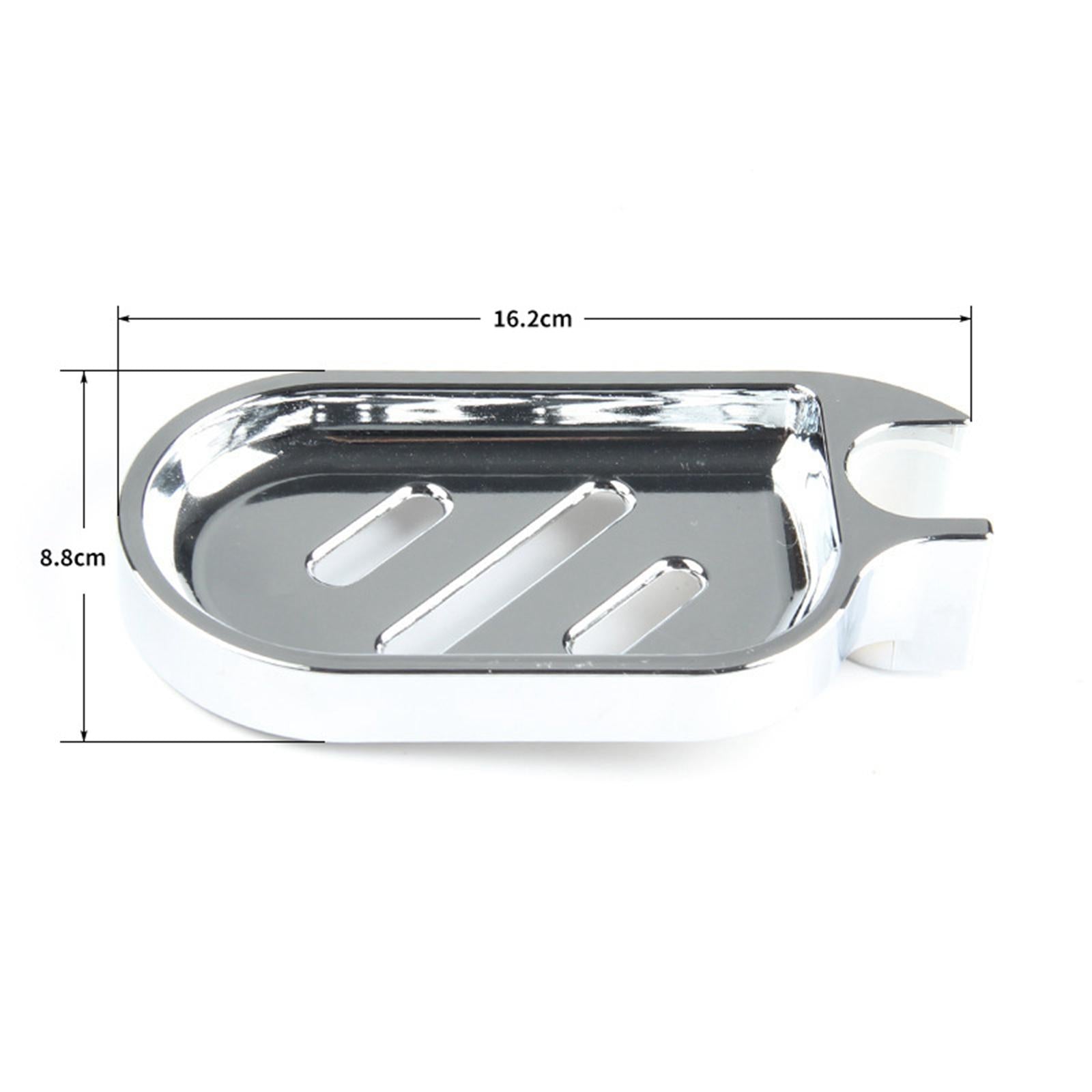 2xSoap Dish Holder Shower Rod Slide Soap Plates for Countertop Shower Bathtub 24mm hole