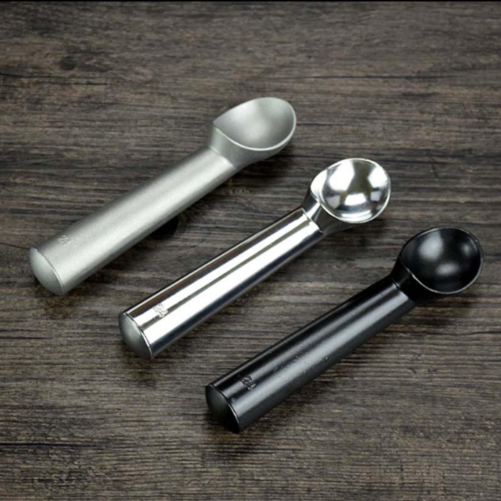 3xIce Cream Scoop Modern Cookie Spoon Durable for Home Dessert Shop Restaurant Silver
