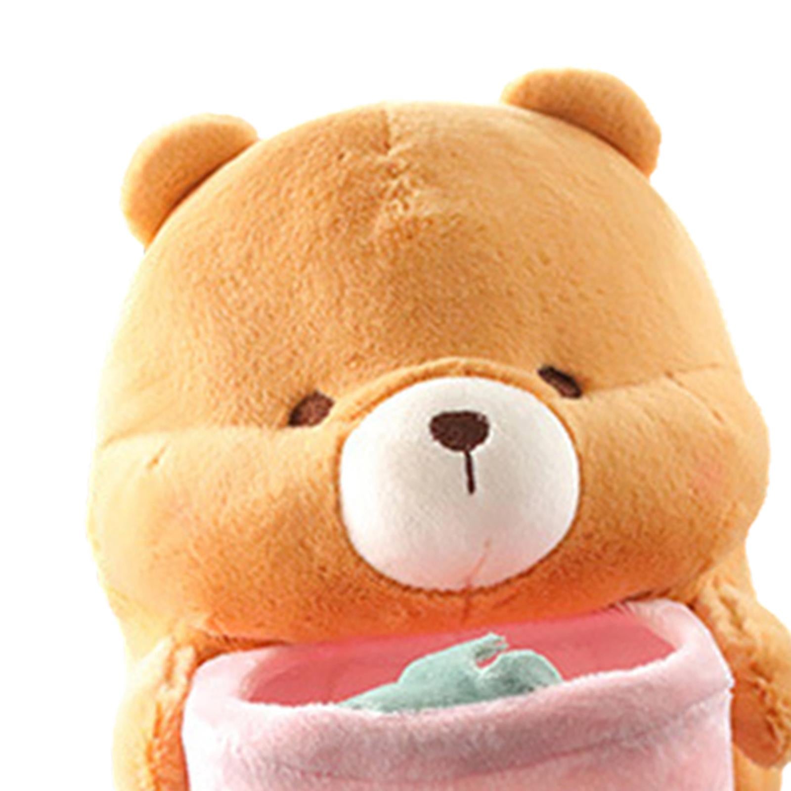 Creative Car Trash Can Cute Plush Toy Universal Tissue Case Decor bear
