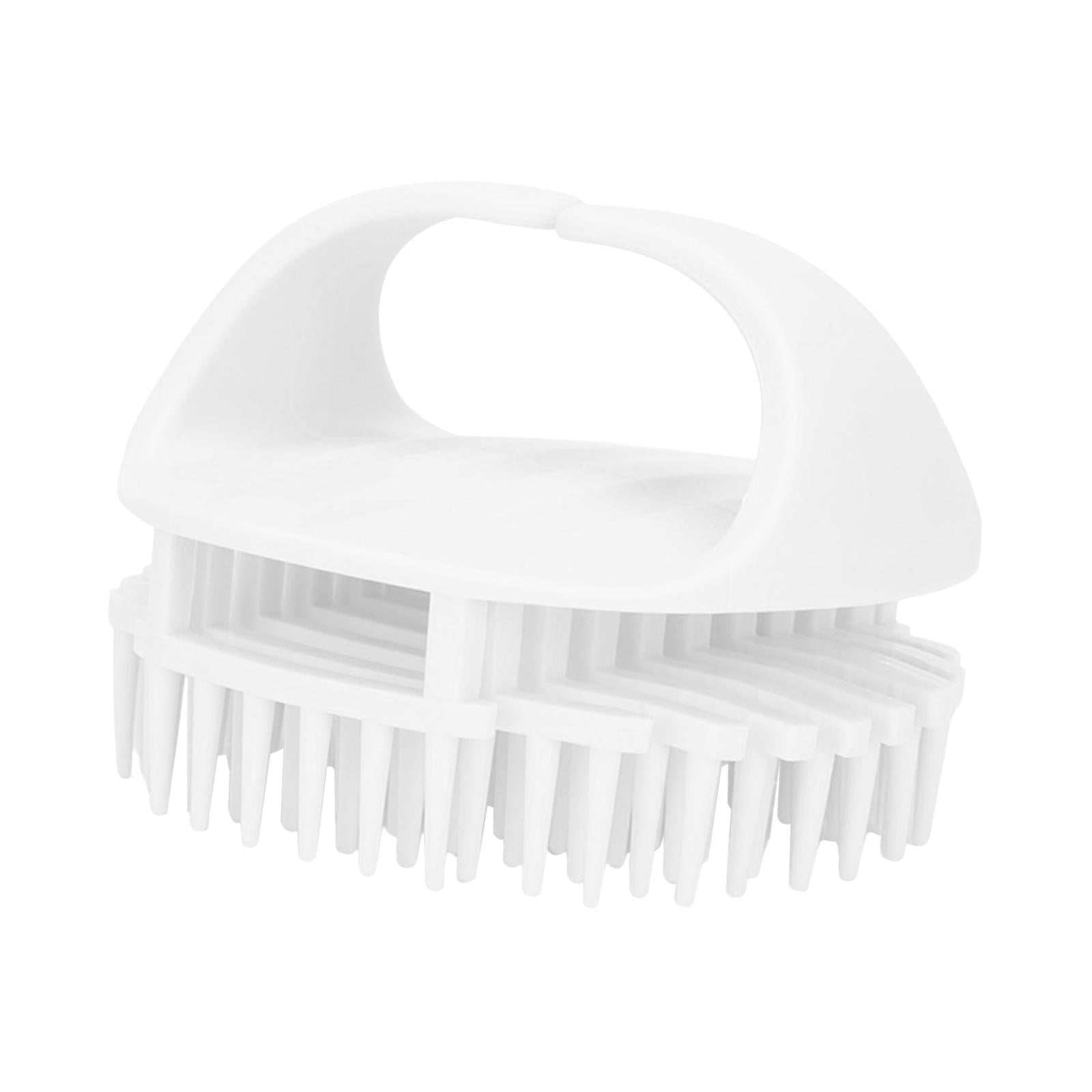 3xScalp Massager Shampoo Brush Hair Brush with Soft Silicone Bristles for Hair White