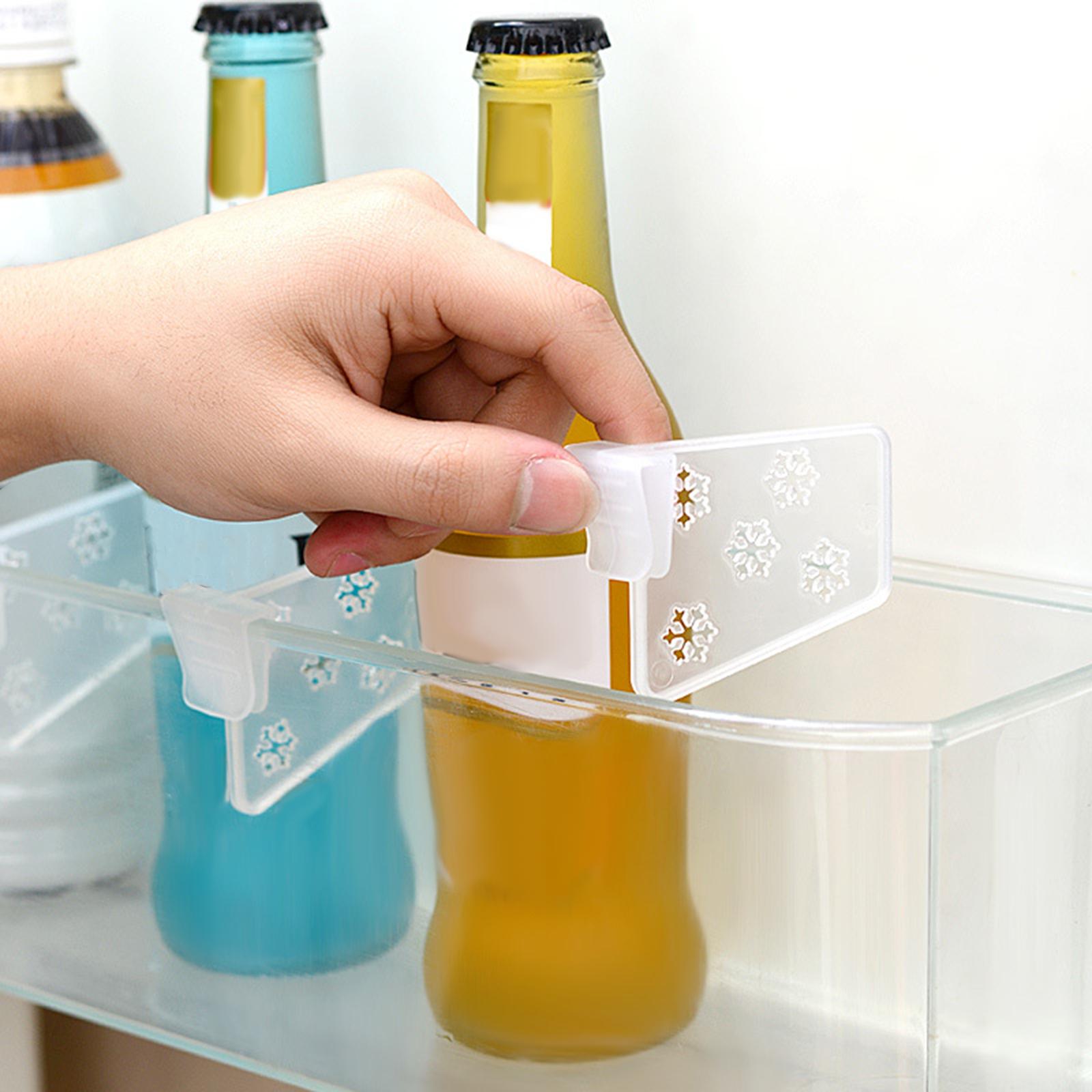 5x10Pcs Refrigerator Organizer Bins Partition Fridge Storage Container Divider