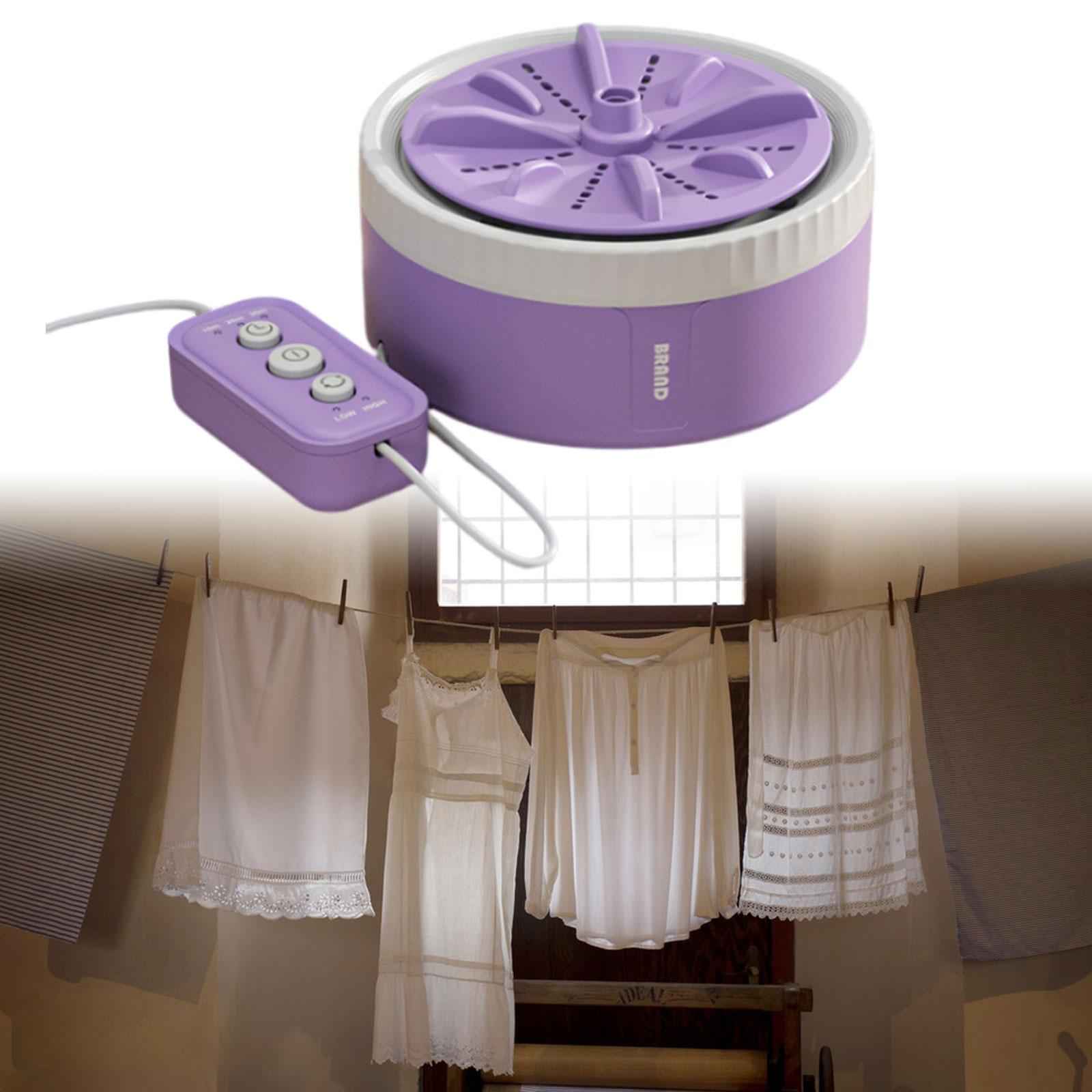 Mini Turbine Washing Machine USB Powered Small Size for 4kg Personal Laundry Purple