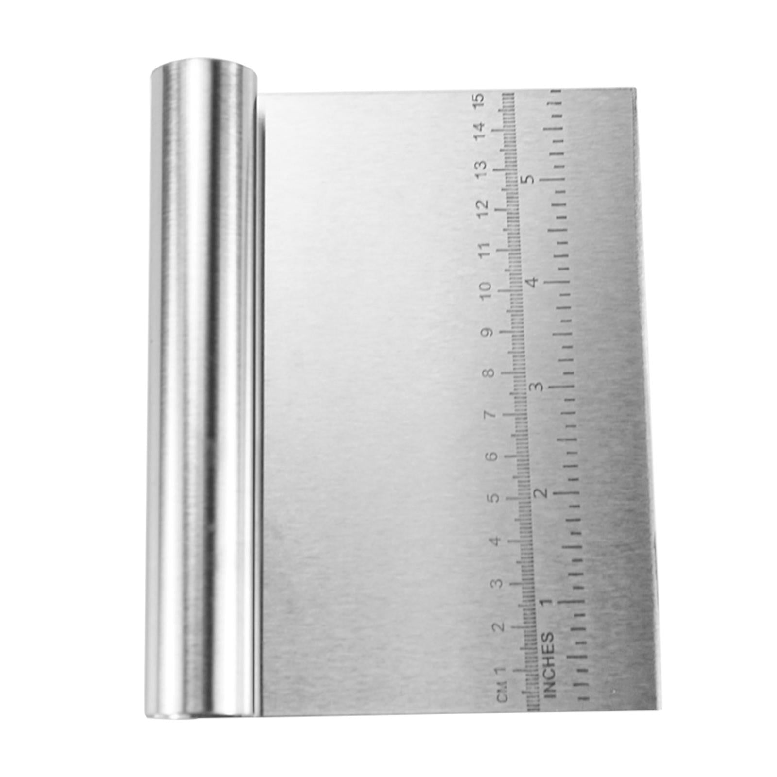 2xStainless Steel Food Scraper Multipurpose Cutter for Cake Cookie