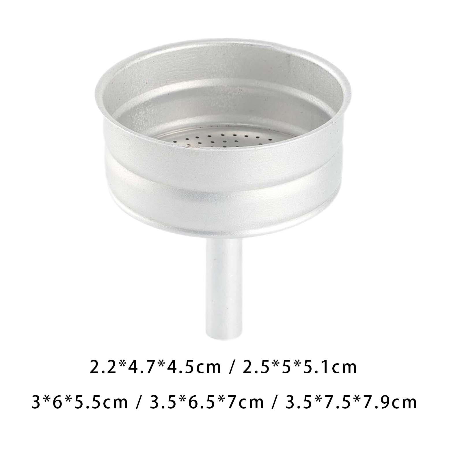2xMoka Pot Replacement Funnel Aluminium Funnel Filter for Moka Pot 1 Cup
