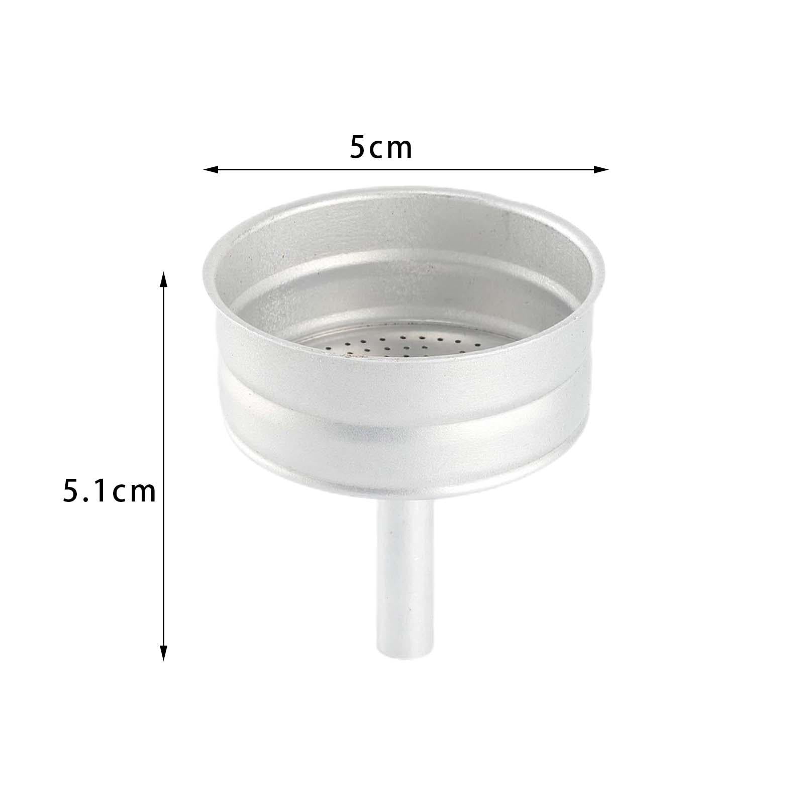4xMoka Pot Replacement Funnel Aluminium Funnel Filter for Moka Pot 2 Cup