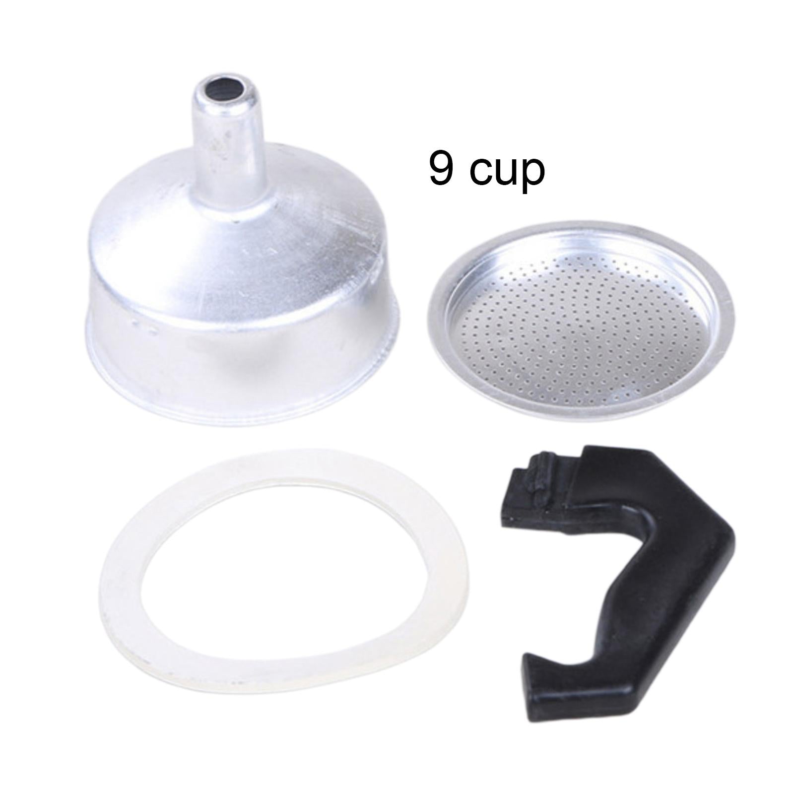 3xMoka Pot Replacement Funnel Espresso Maker Funnel Filter for Coffee Pot Part 9 Cup