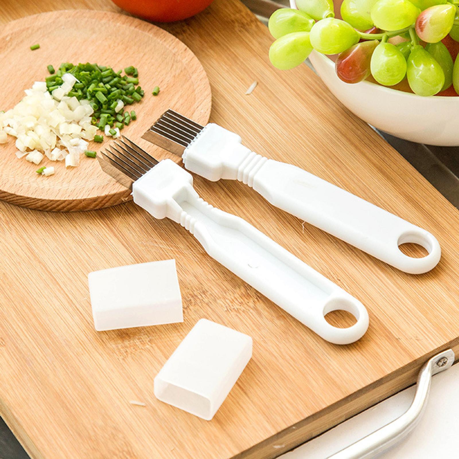 2xOnion Cutter Manual Multifunctional Garlic Cutter for Carrots Ginger Peppers