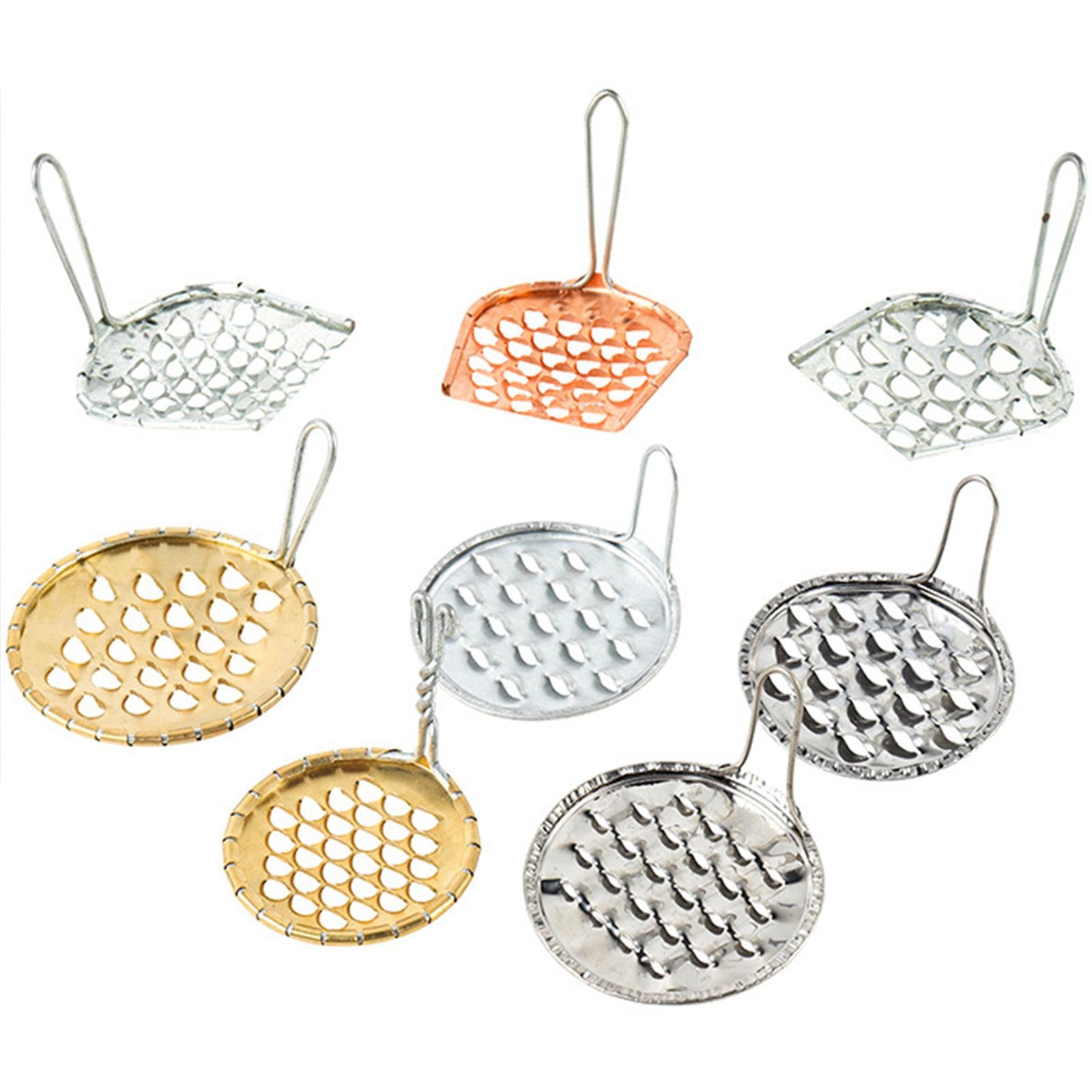 2xJelly Scraper Metal Manual Kitchen Scratch Grater for Jelly Noodles Potatoes Coarse mesh