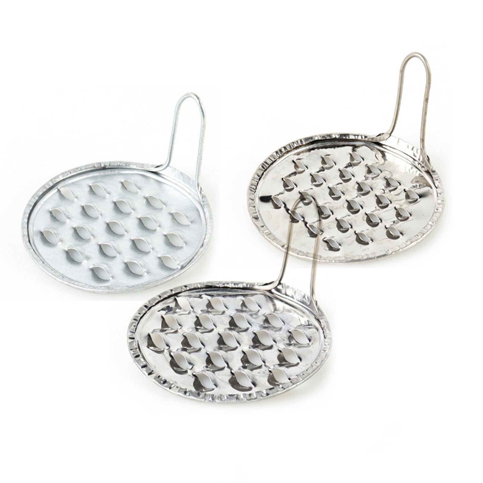 4xJelly Scraper Metal Manual Kitchen Scratch Grater for Jelly Noodles Potatoes Coarse mesh