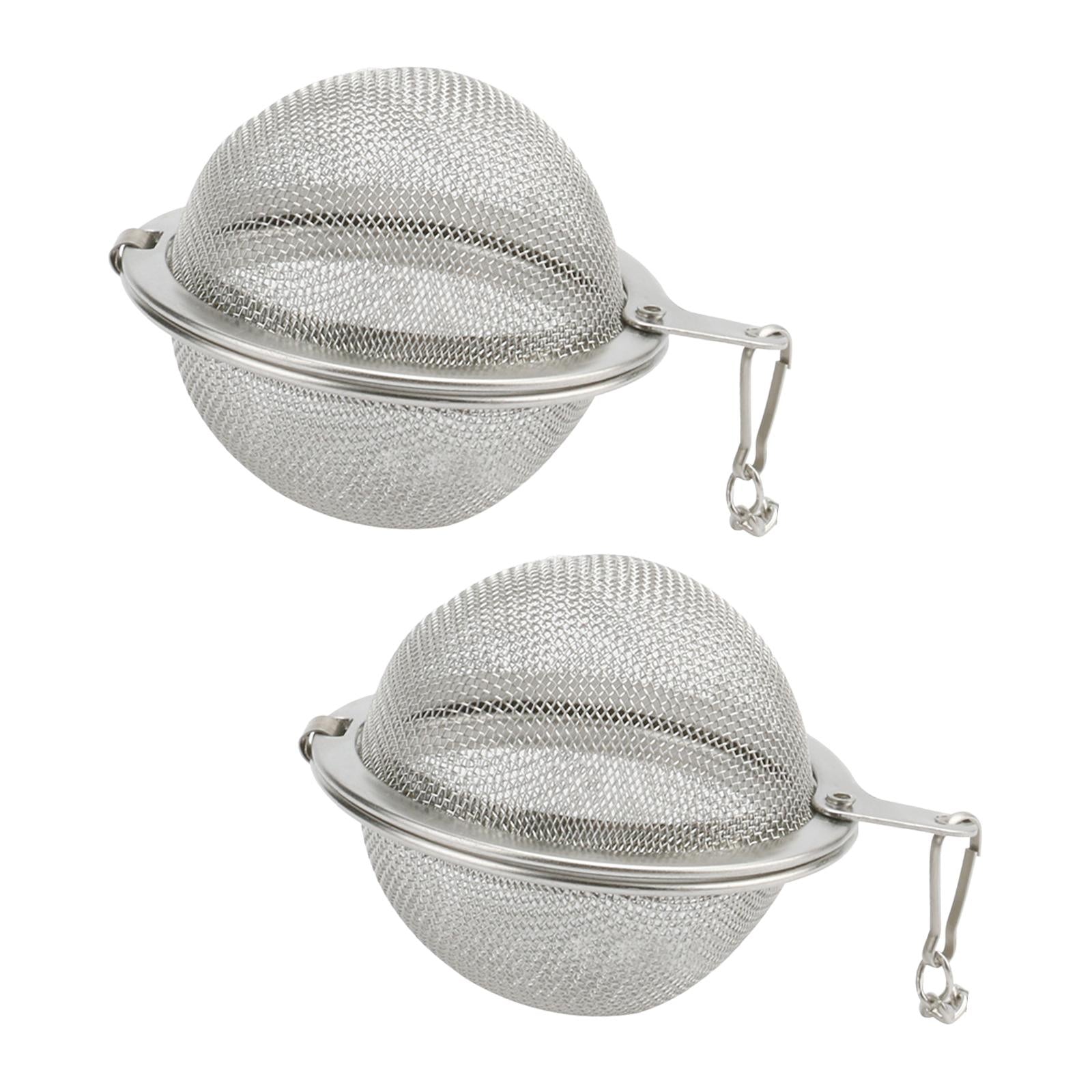 3xStainless Steel Mesh Tea Ball Infuser Strainers Interval Diffuser 7cm
