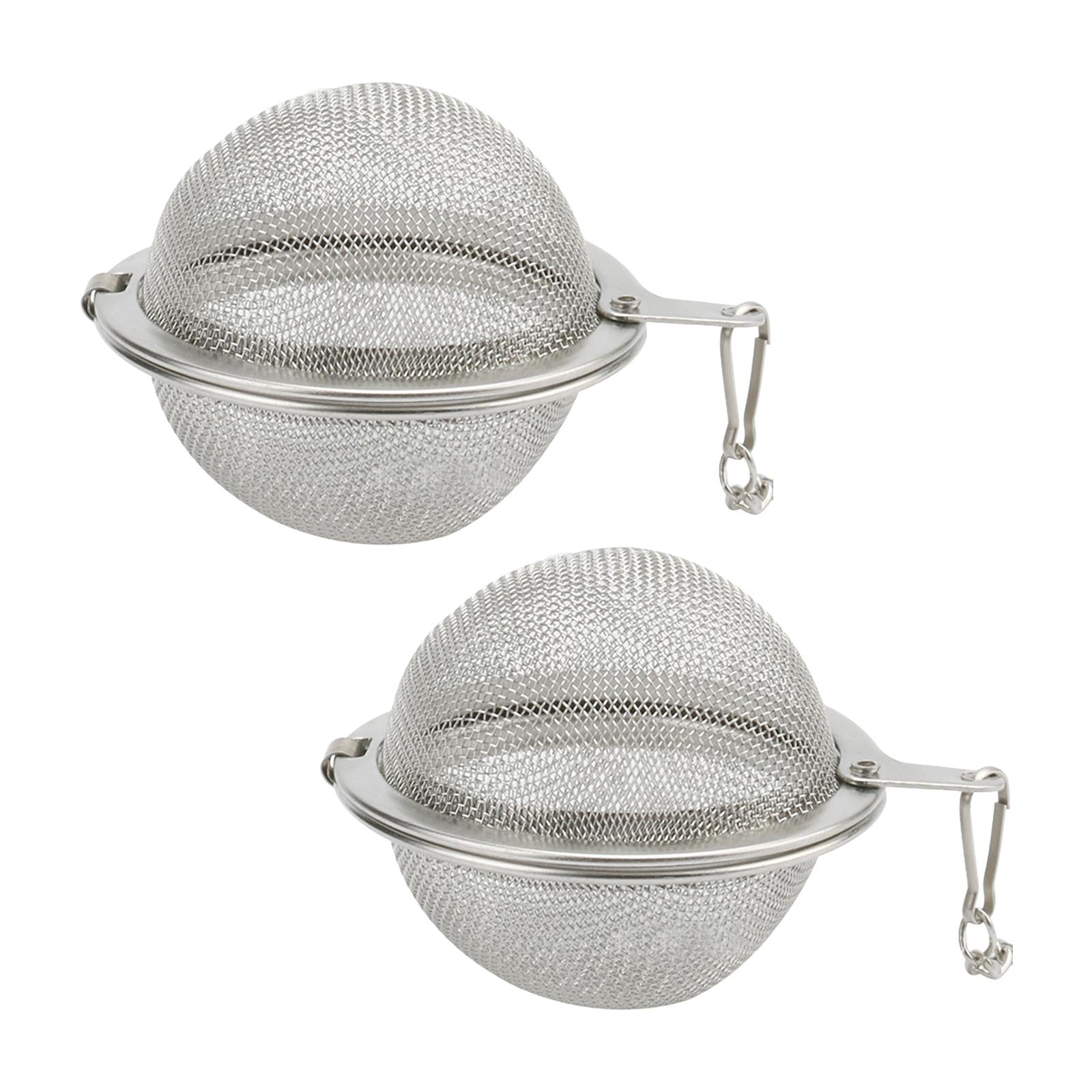 5xStainless Steel Mesh Tea Ball Infuser Strainers Interval Diffuser 7cm