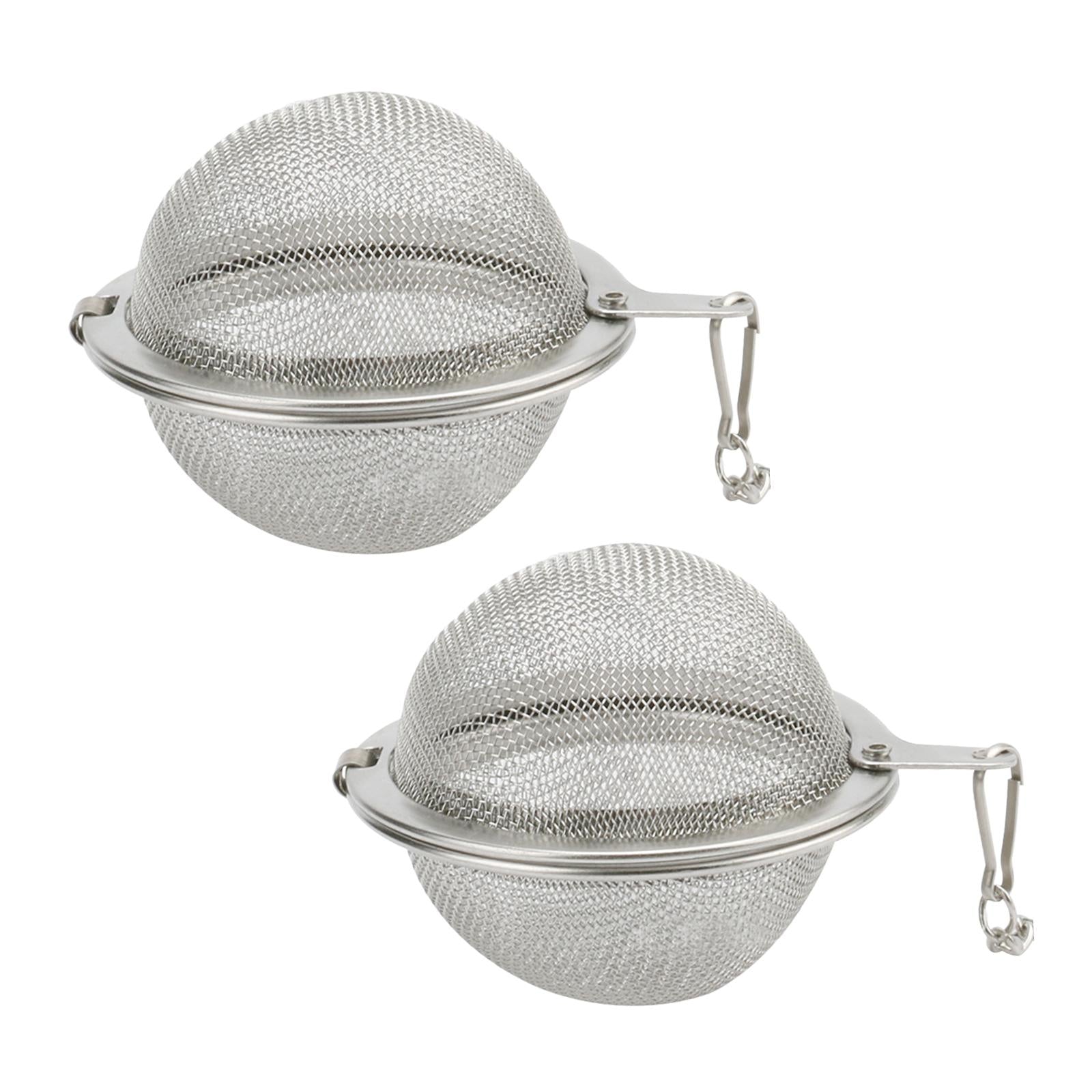 5xStainless Steel Mesh Tea Ball Infuser Strainers Interval Diffuser 7cm