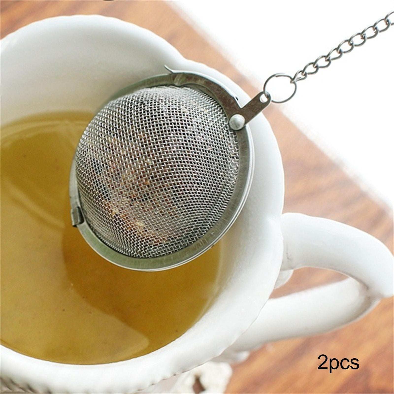 6xStainless Steel Mesh Tea Ball Infuser Strainers Interval Diffuser 7cm