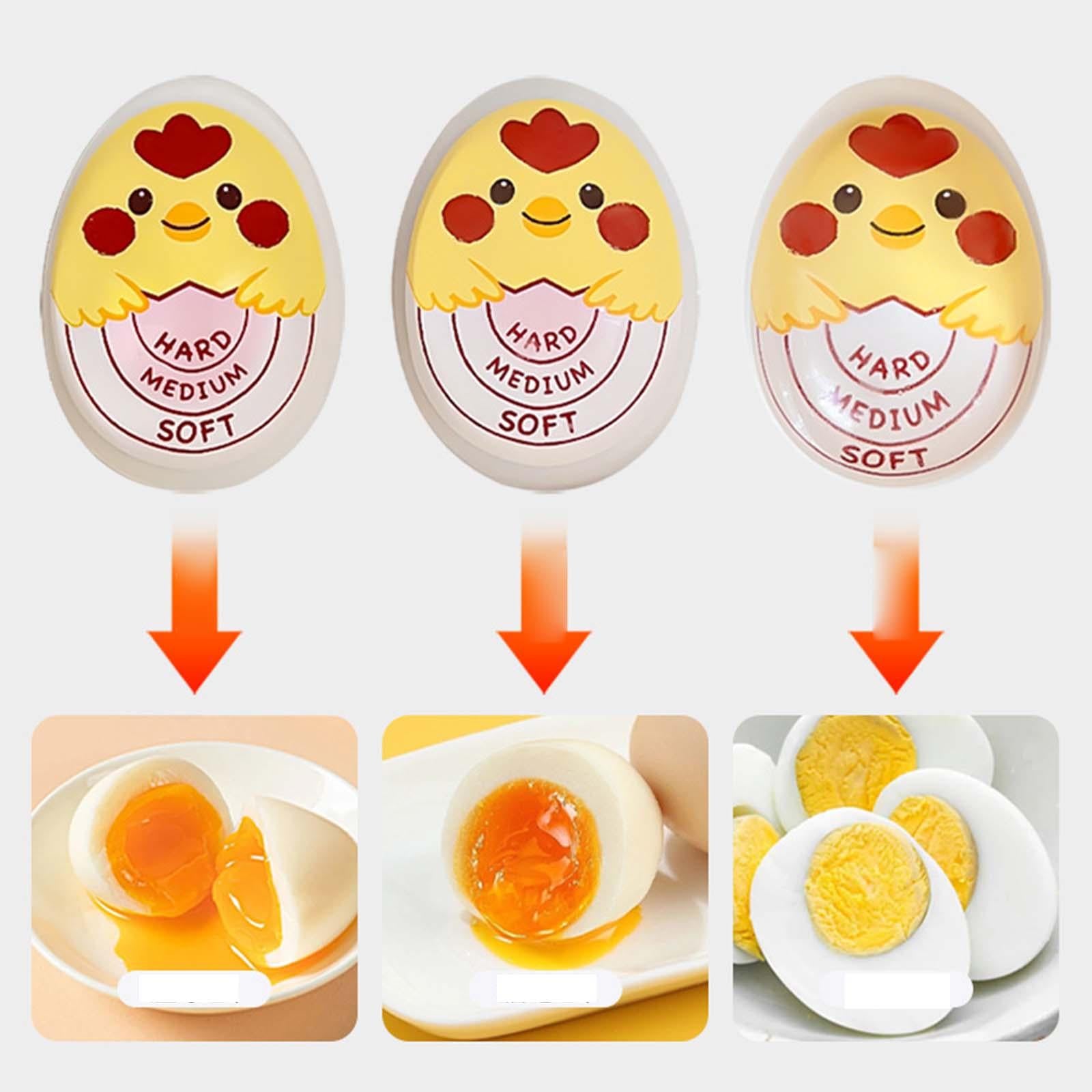 3xEgg Timer Perfect Boil Colour Changing Display Egg Cooked Degree for Kitchen