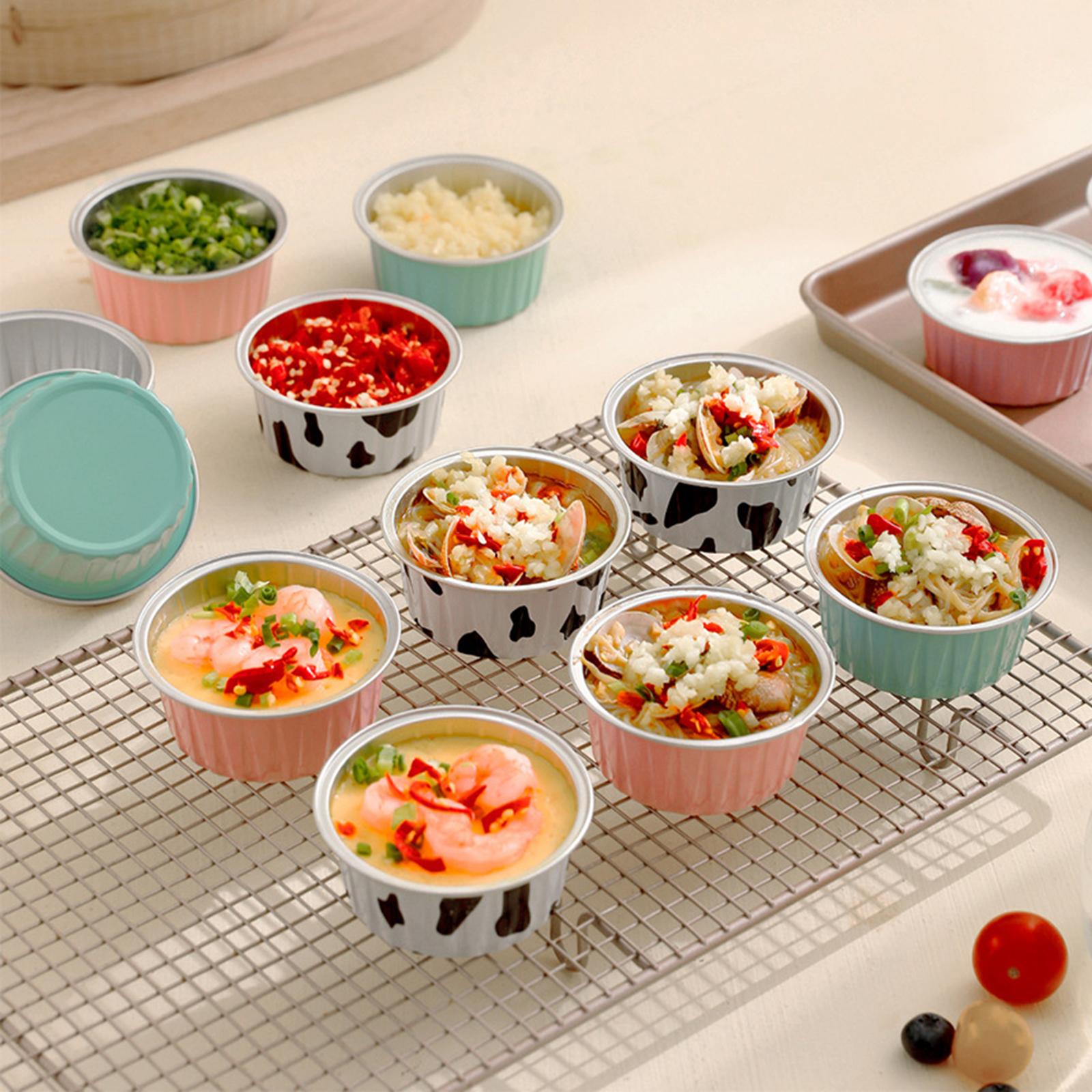 2x15Pcs Aluminum Muffin Cups Foil Baking Cups for Clubs Cheese Cakes Dessert Pie blue