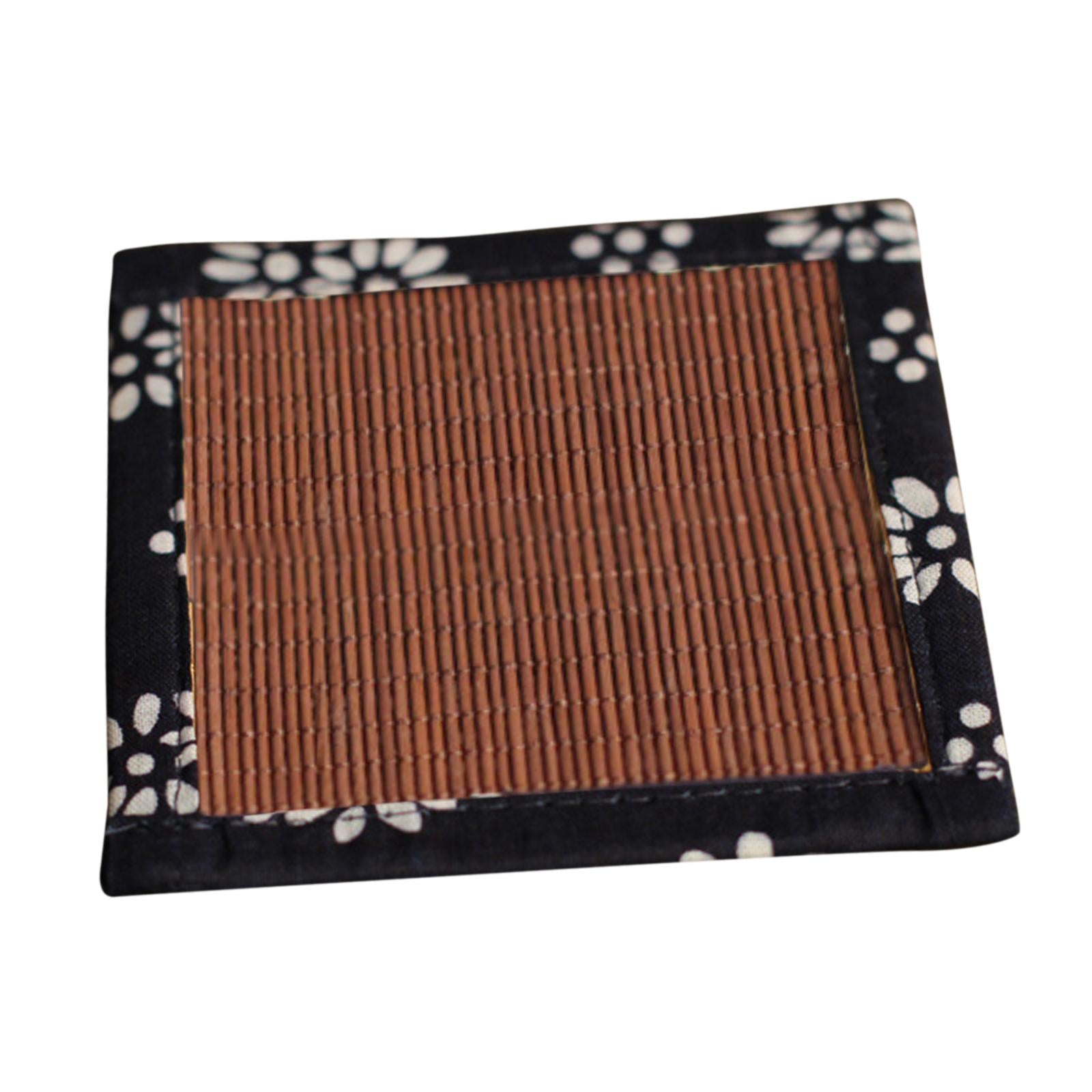 3xHeat Resistant Placemat Desktop Decor Woven Cup Pad for Cafe Home Livingroom brown