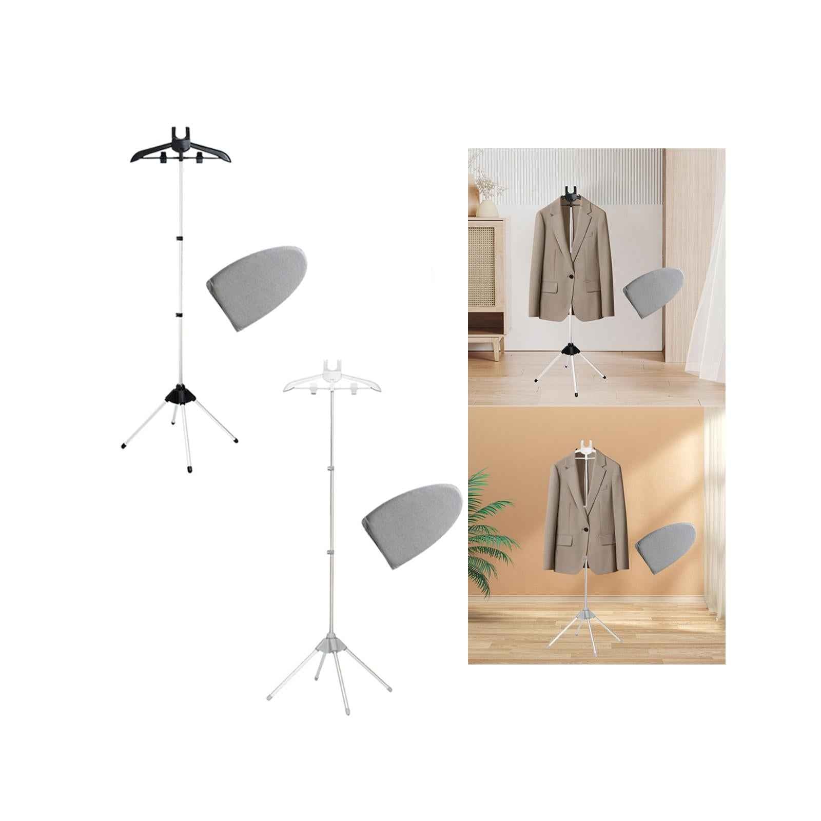 Steam Iron Stand 84-160cm Adjustable Height Standing Ironing Machine Bracket black