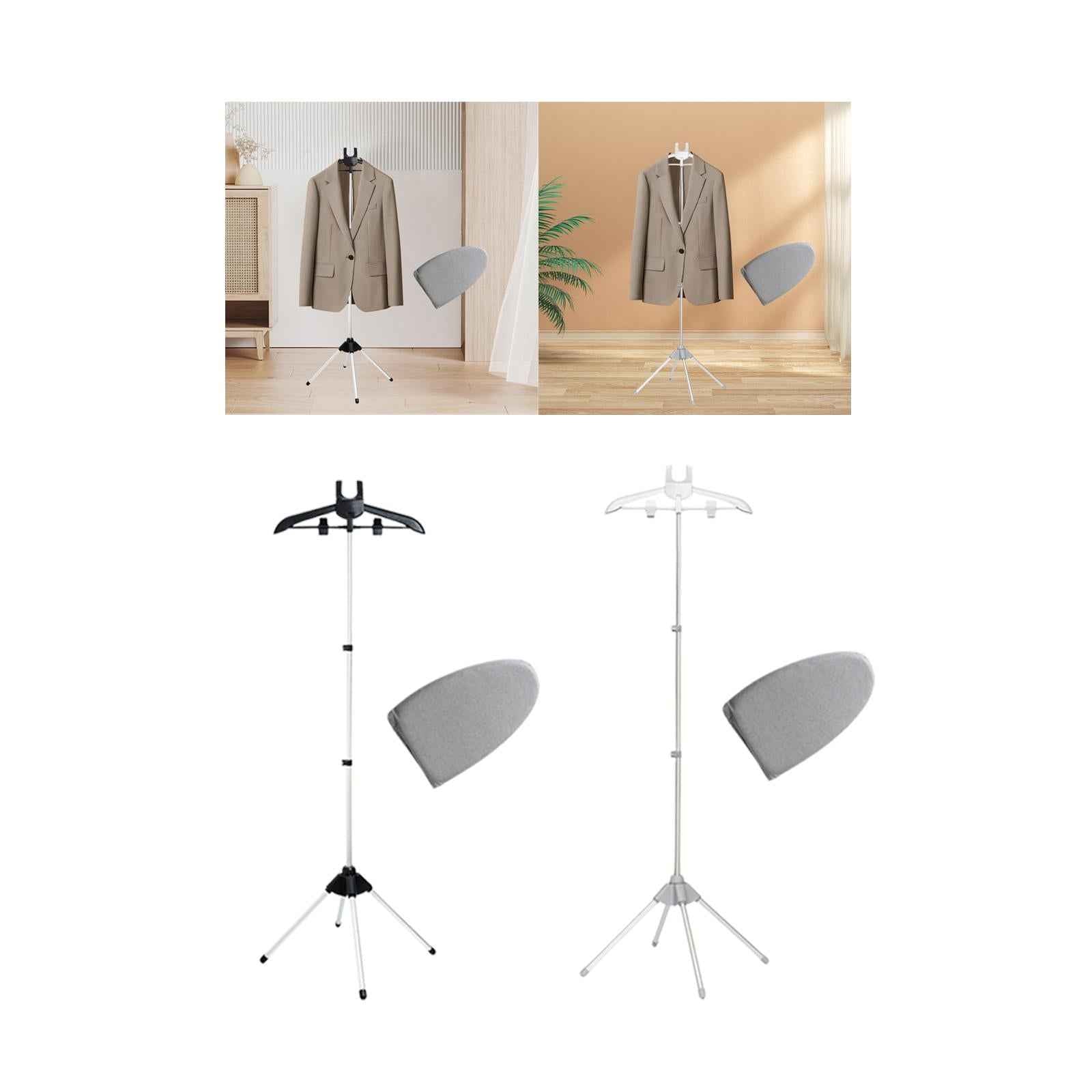 Steam Iron Stand 84-160cm Adjustable Height Standing Ironing Machine Bracket black
