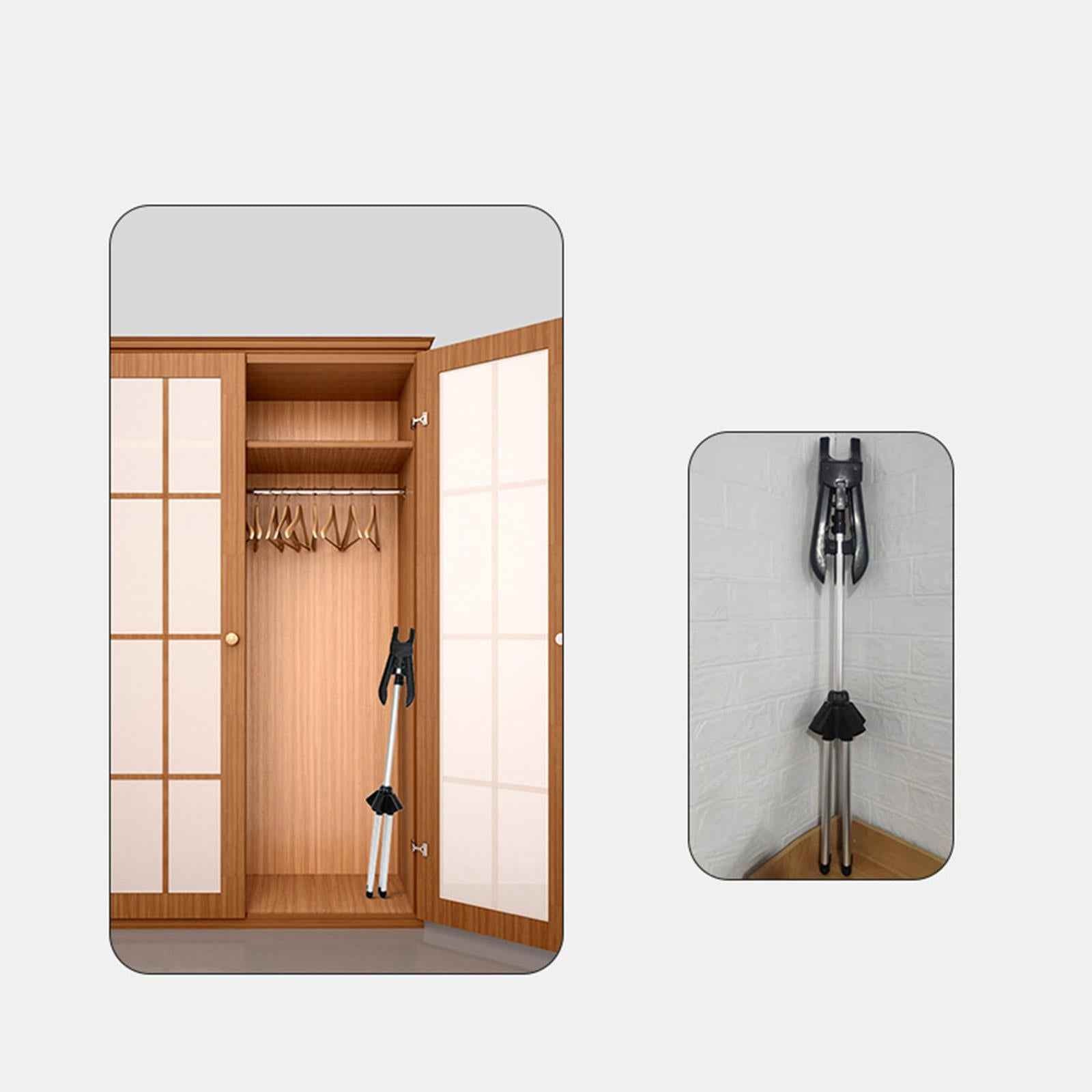 Steam Iron Stand 84-160cm Adjustable Height Standing Ironing Machine Bracket black