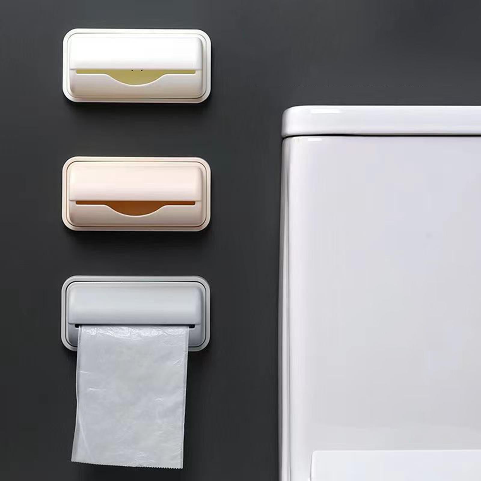 2xTrash Bag Holder Wall Mount Garbage Bag Holder for Kitchen Cabinet Household large grey