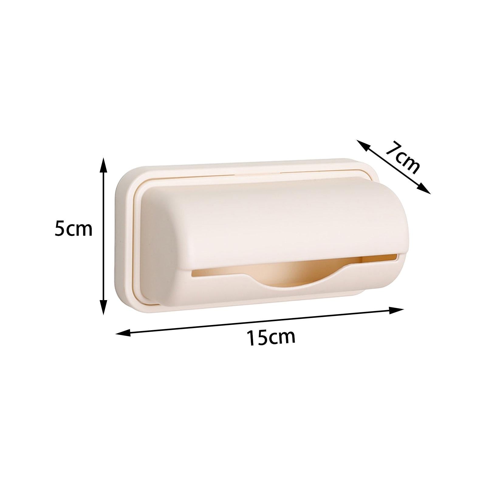 4xTrash Bag Holder Wall Mount Garbage Bag Holder for Kitchen Cabinet Household small apricot