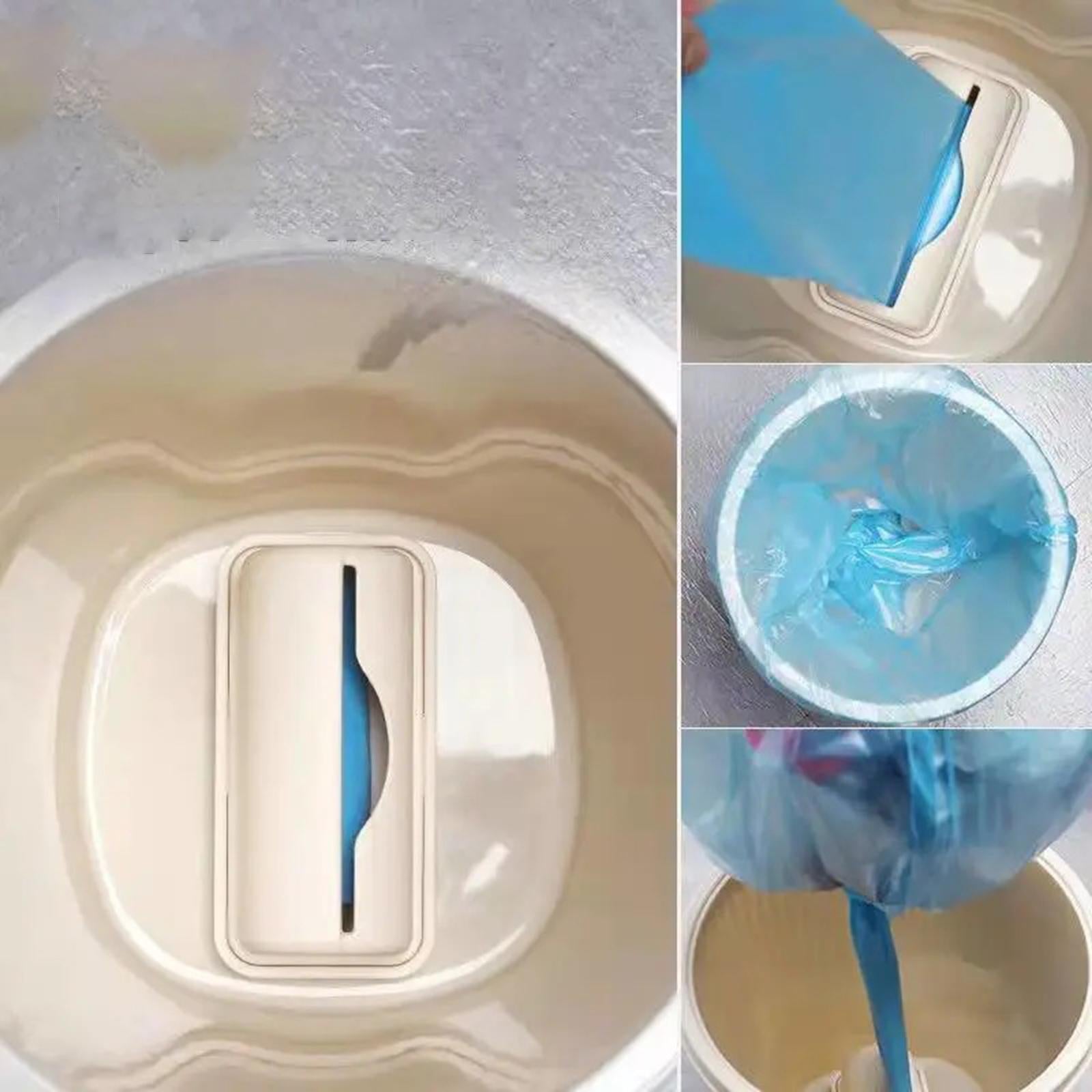 3xTrash Bag Holder Wall Mount Garbage Bag Holder for Kitchen Cabinet Household small apricot