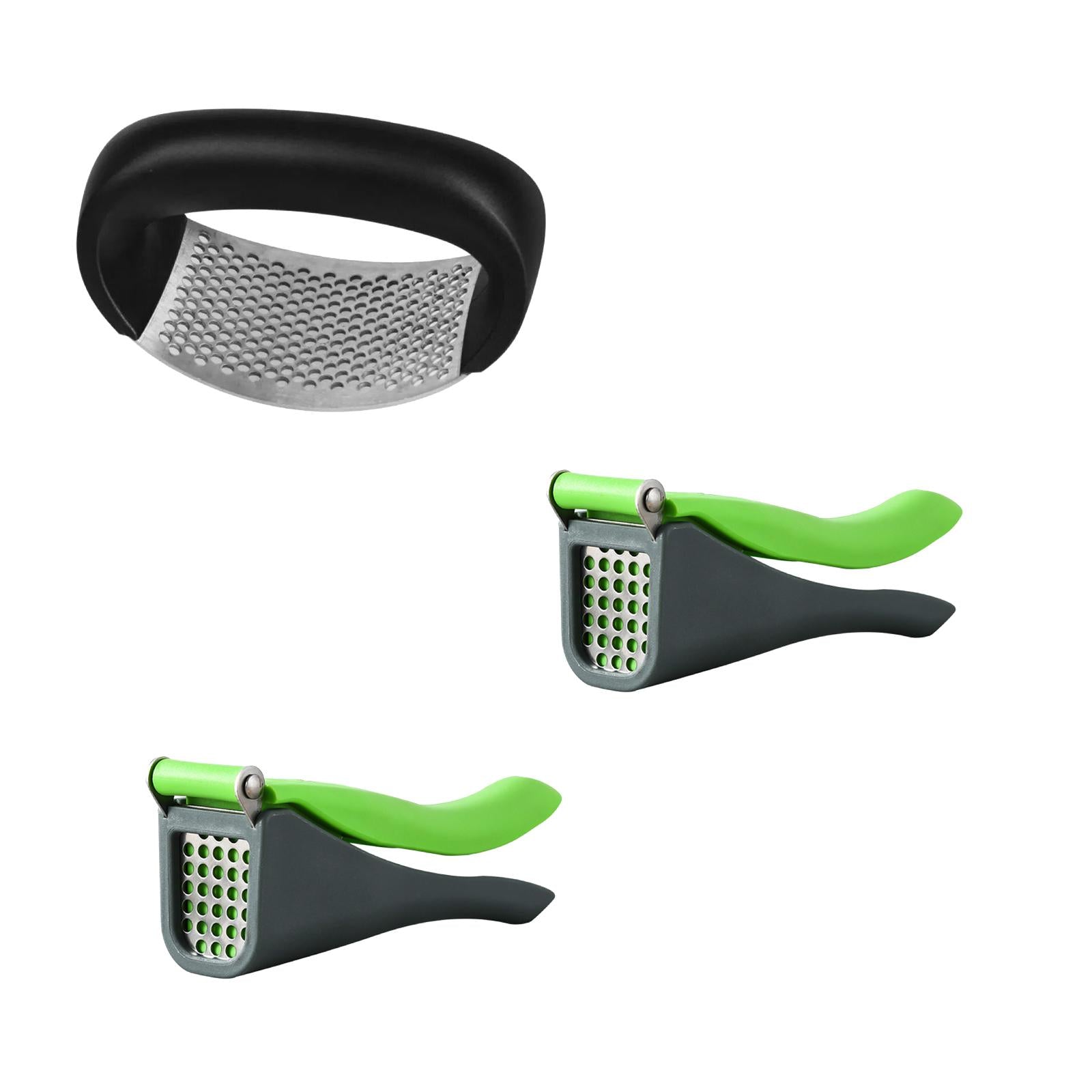 2xKitchen Garlic Press Save Labors Crushed Nuts Ginger for Camping Black