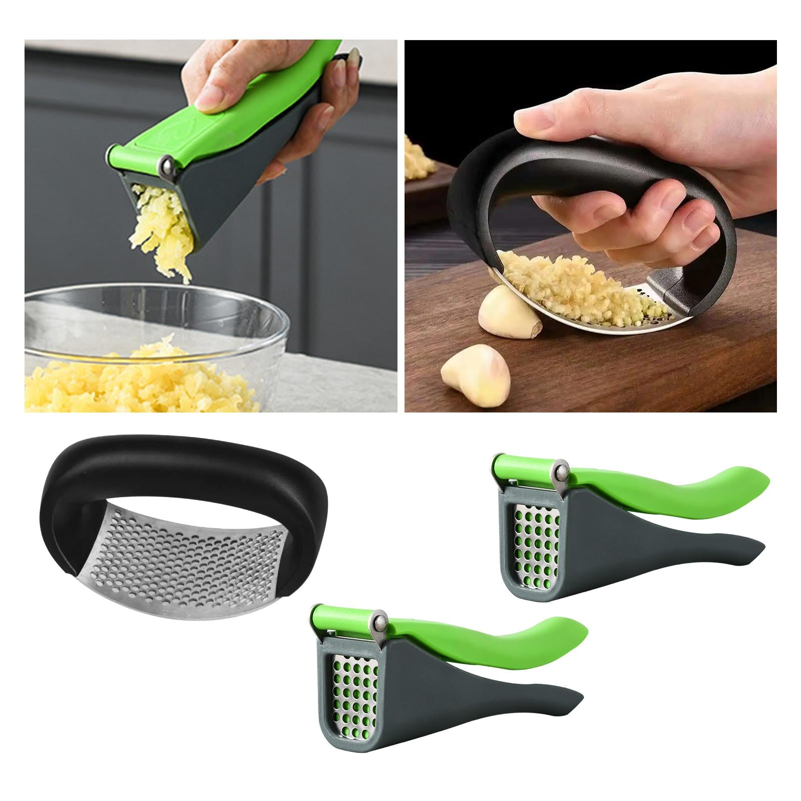 2xKitchen Garlic Press Save Labors Crushed Nuts Ginger for Camping Black