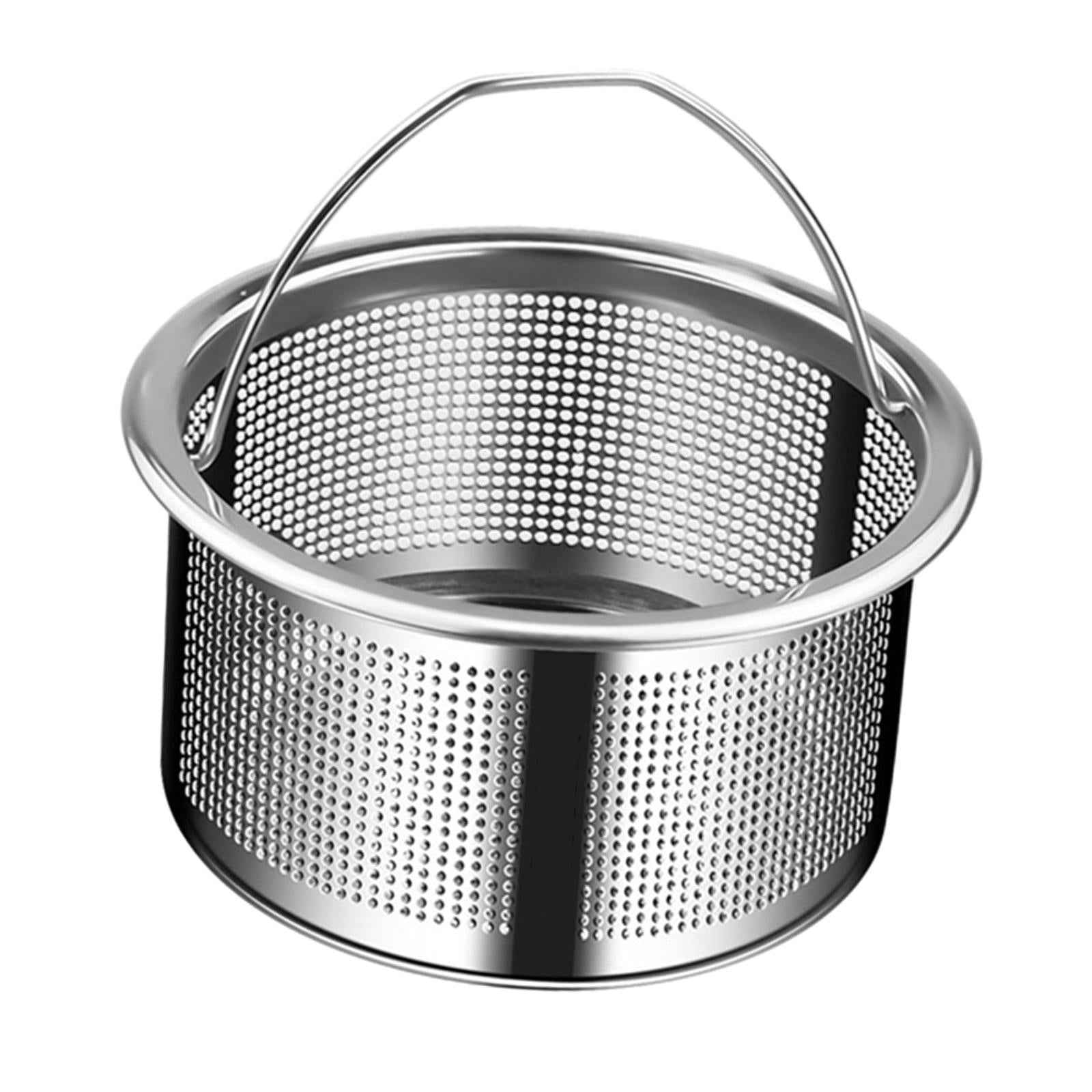 Kitchen Sink Strainer Drain Strainer with Handle for RV Restaurant Household 430 Steel height 4cm