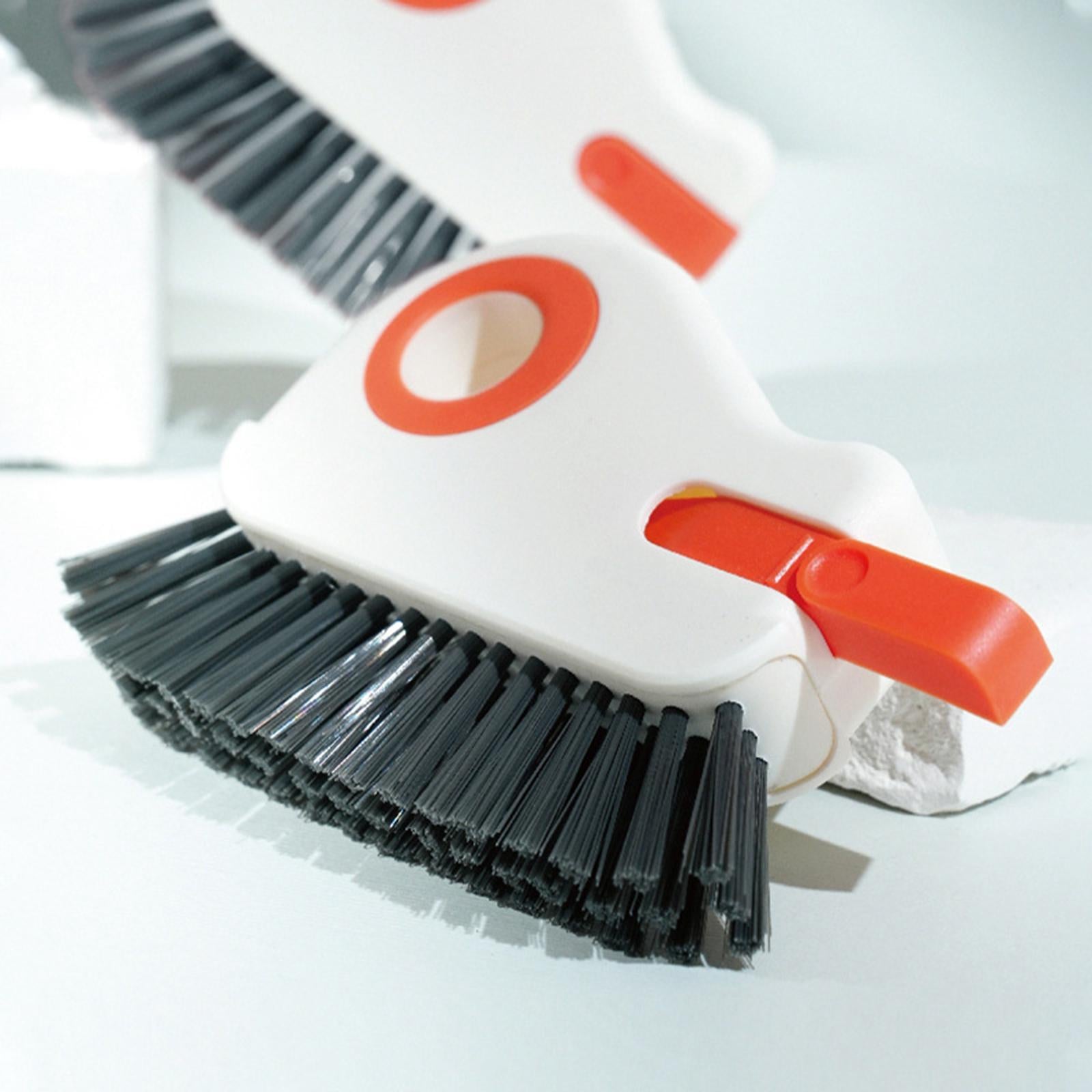 4xGroove Cleaning Brush Home Bathtub Bathroom Door Window Track Cleaning Brush Orange
